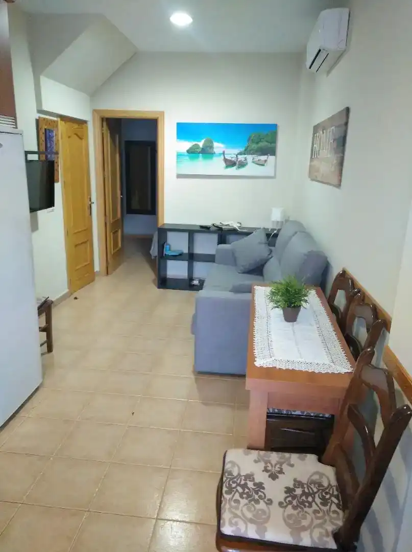 Sala d'estar de Planta baixa de lloguer en Torremolinos amb Aire condicionat, Moblat i Forn