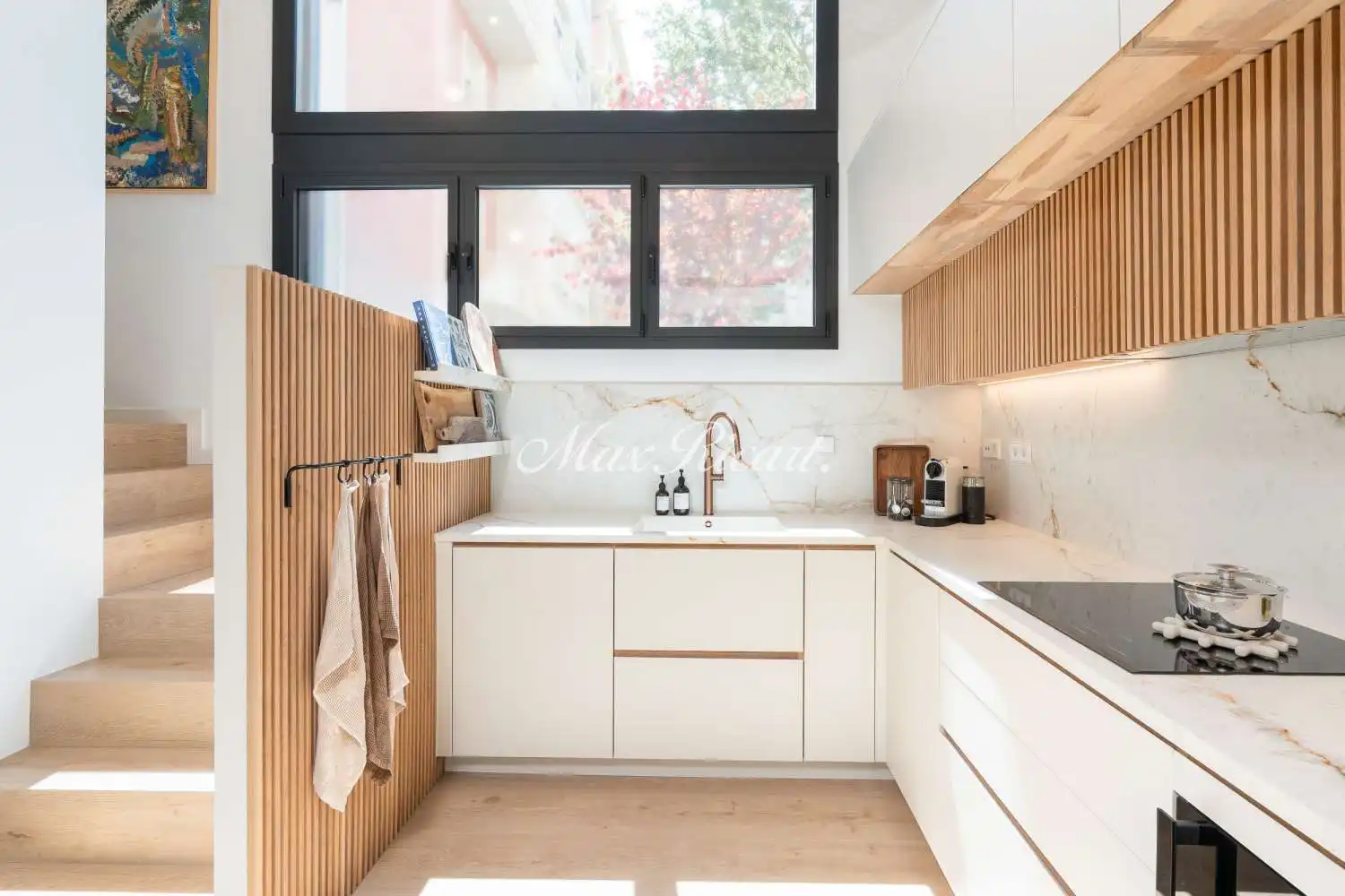 Kitchen of Flat for sale in Barcelona  with Air Conditioner, Terrace and Swimming Pool
