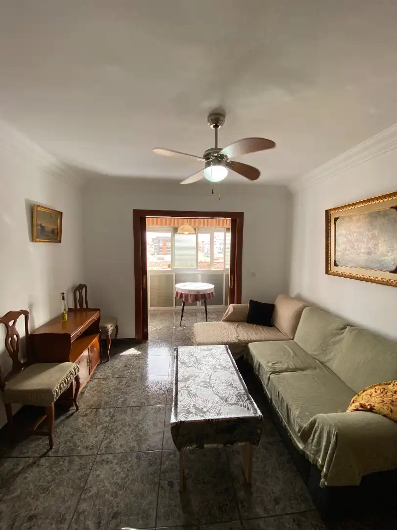 Wohnzimmer von Wohnung zur untervermieten in Málaga mit Terrasse, Möbliert und Ofen
