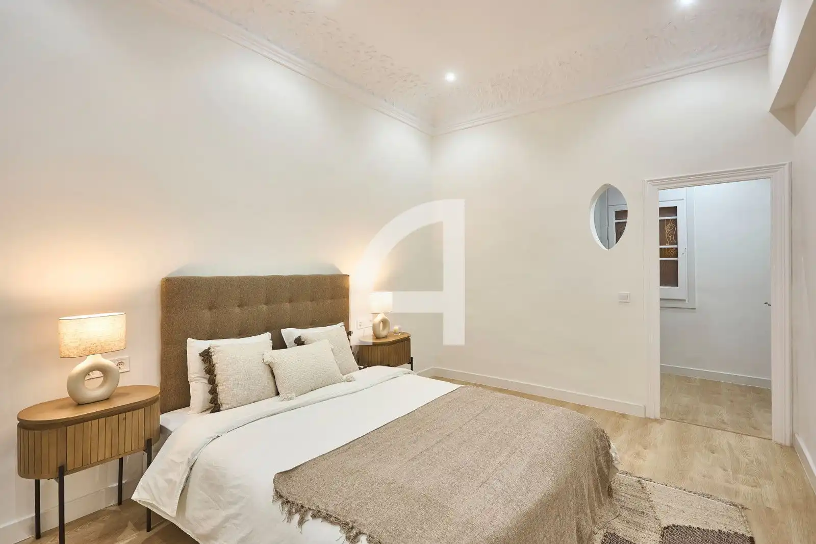 Schlafzimmer von Wohnung zur Miete in Barcelona mit Klimaanlage, Heizung und Parkett