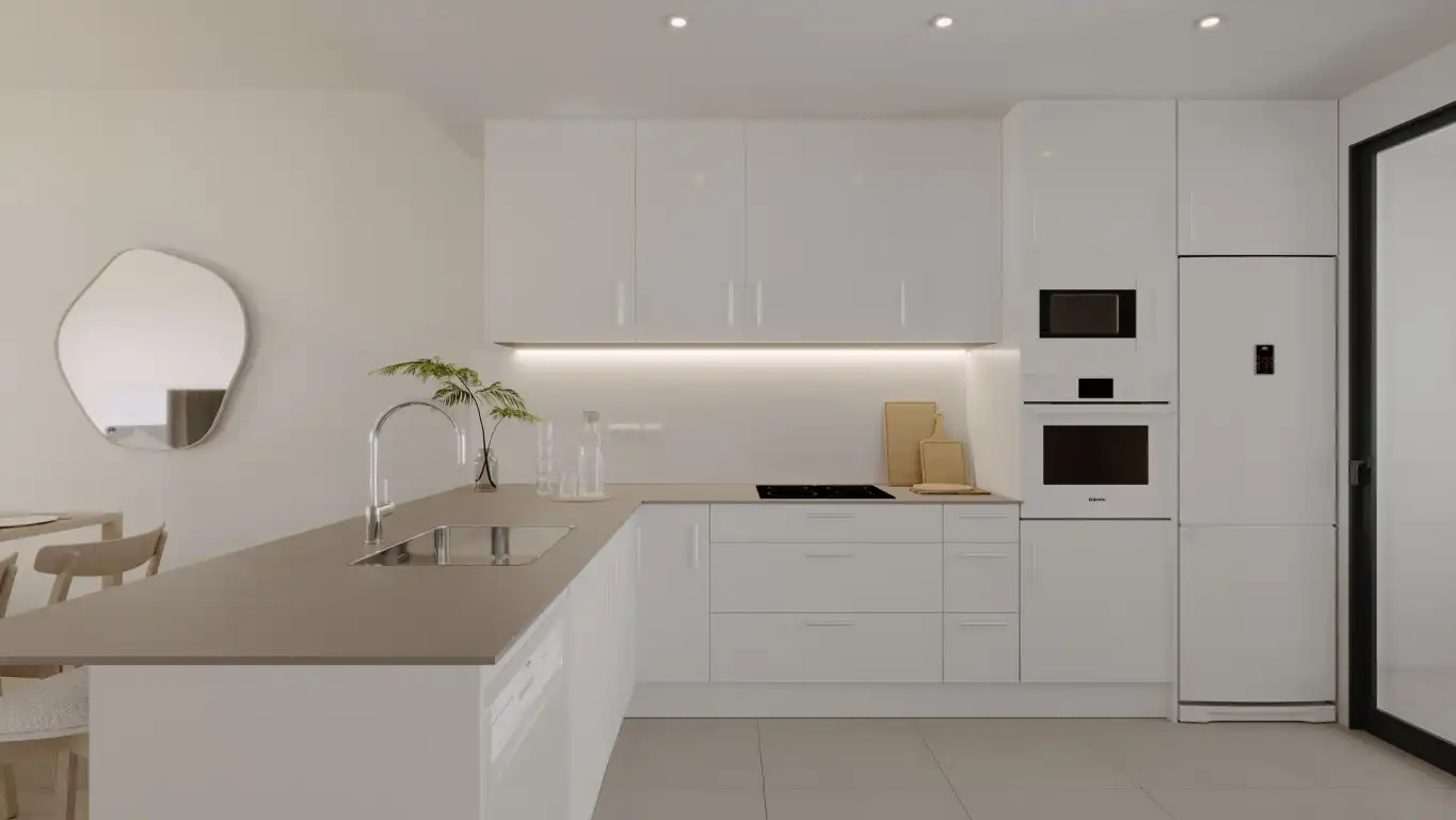 Cuina de Apartament en venda en Polop amb Terrassa i Piscina comunitària