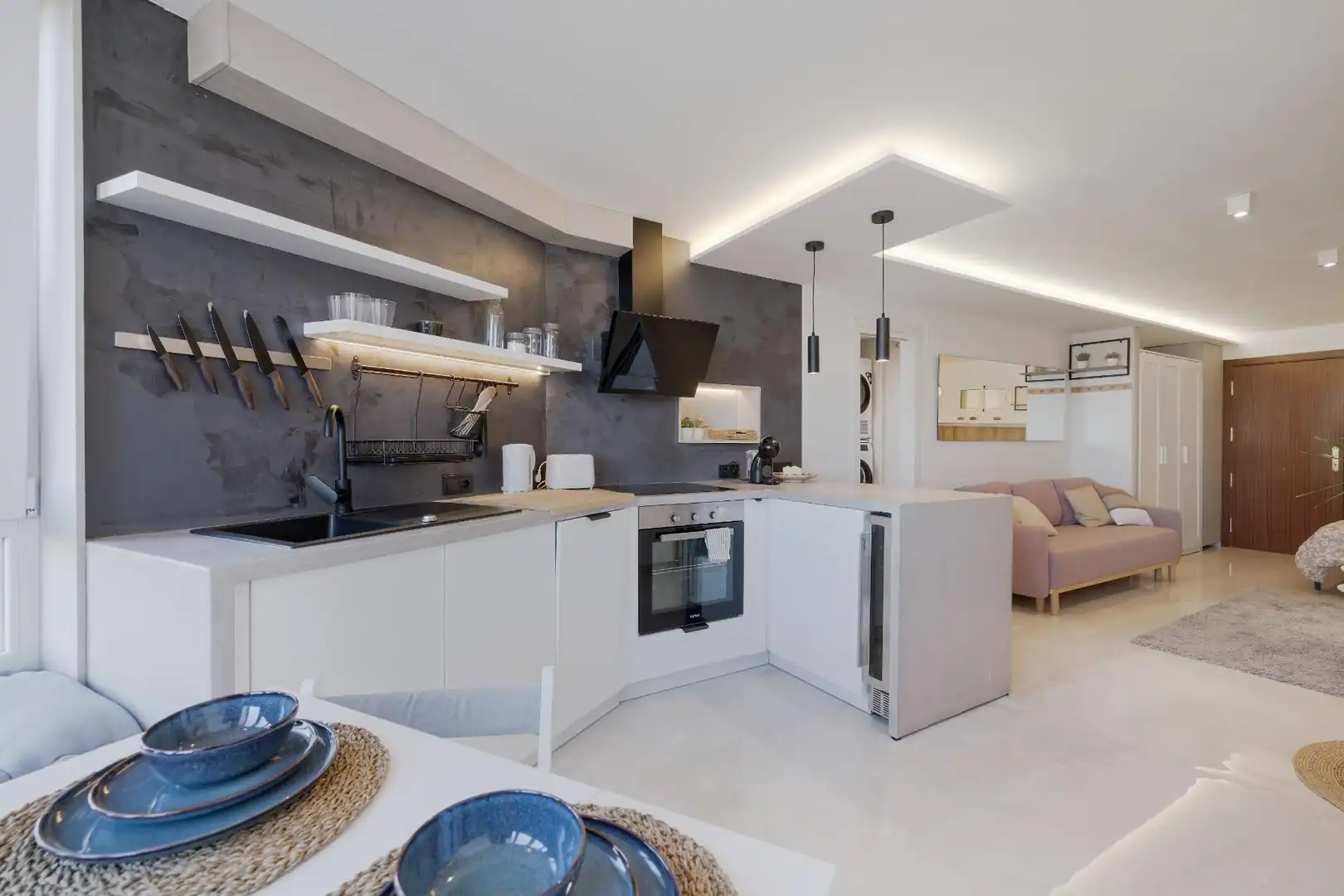 Küche von Wohnung zum Verkauf in Mijas mit Privatgarten und Gemeinschaftspool