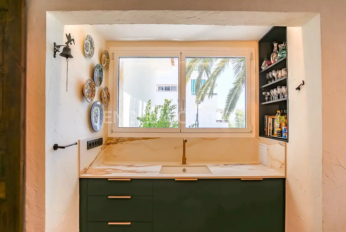 Küche von Wohnung zur Miete in Sitges mit Klimaanlage, Heizung und Schwimmbad