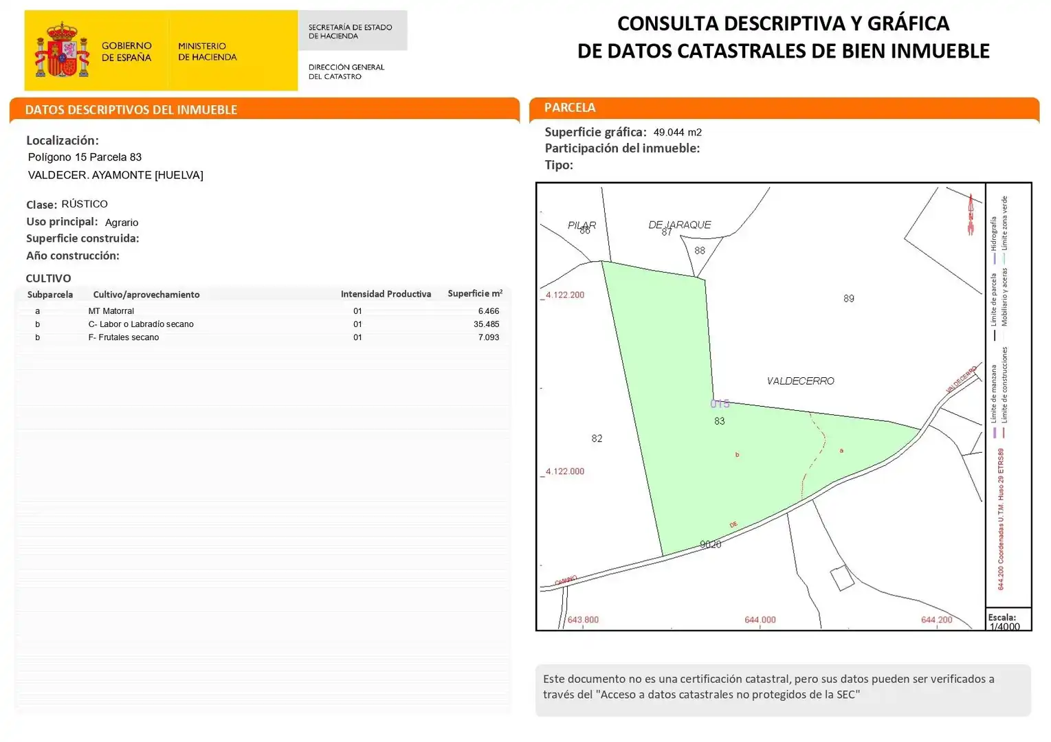 Terreni e lotti in vendita a Vía POLIGONO 15, PARCELA 83, VALDECERRO, imagen 12