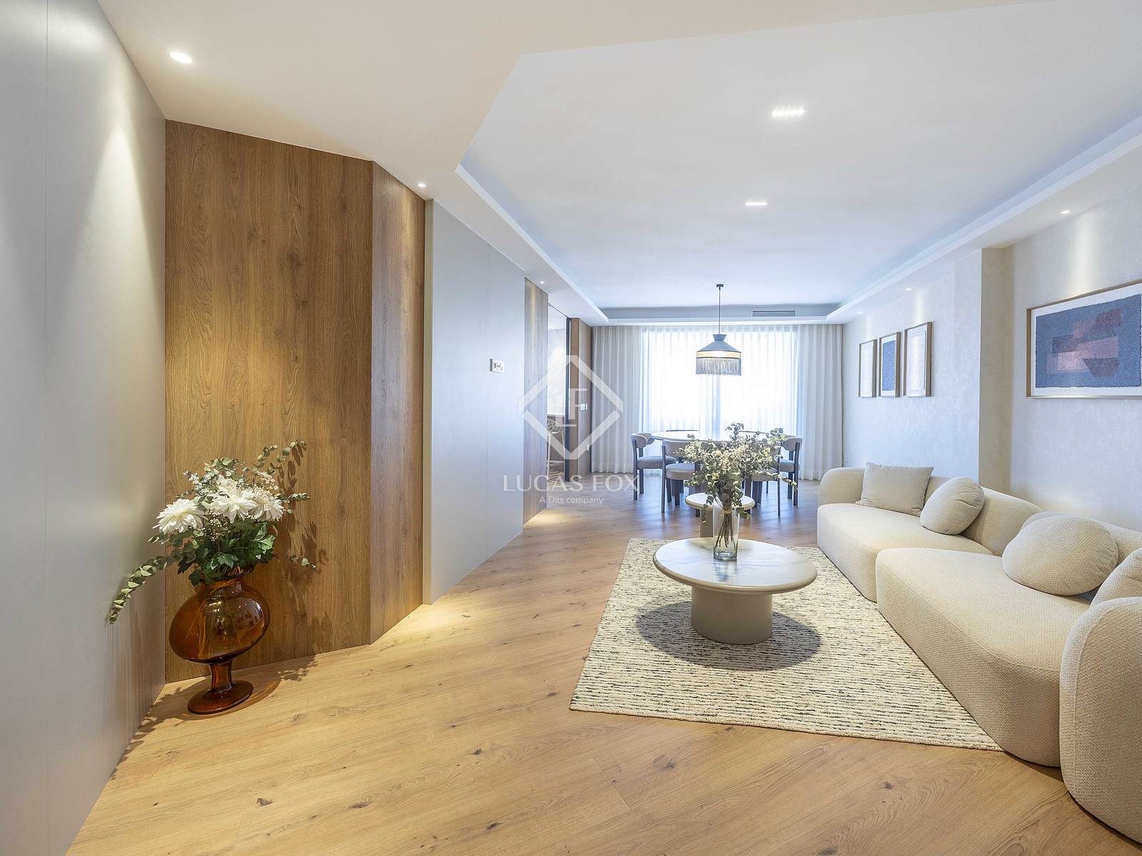 Living room of Flat for sale in  Valencia Capital  with Air Conditioner, Terrace and Furnished