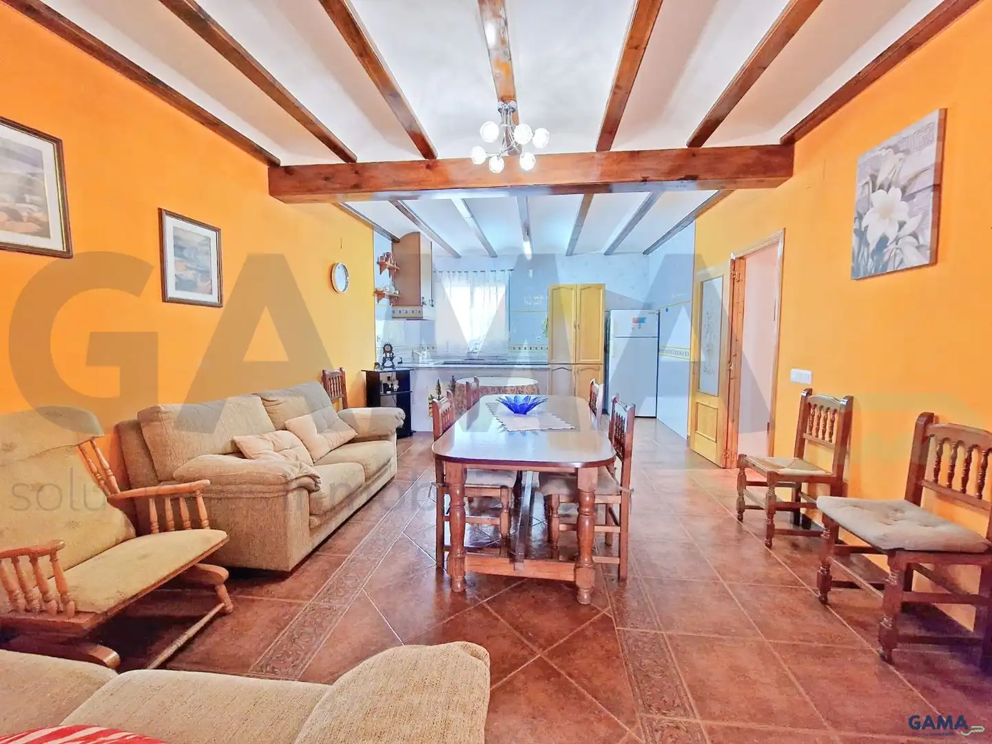 Sala de estar de Casa o chalet en venta en La Pobla Llarga con Aire acondicionado y Piscina