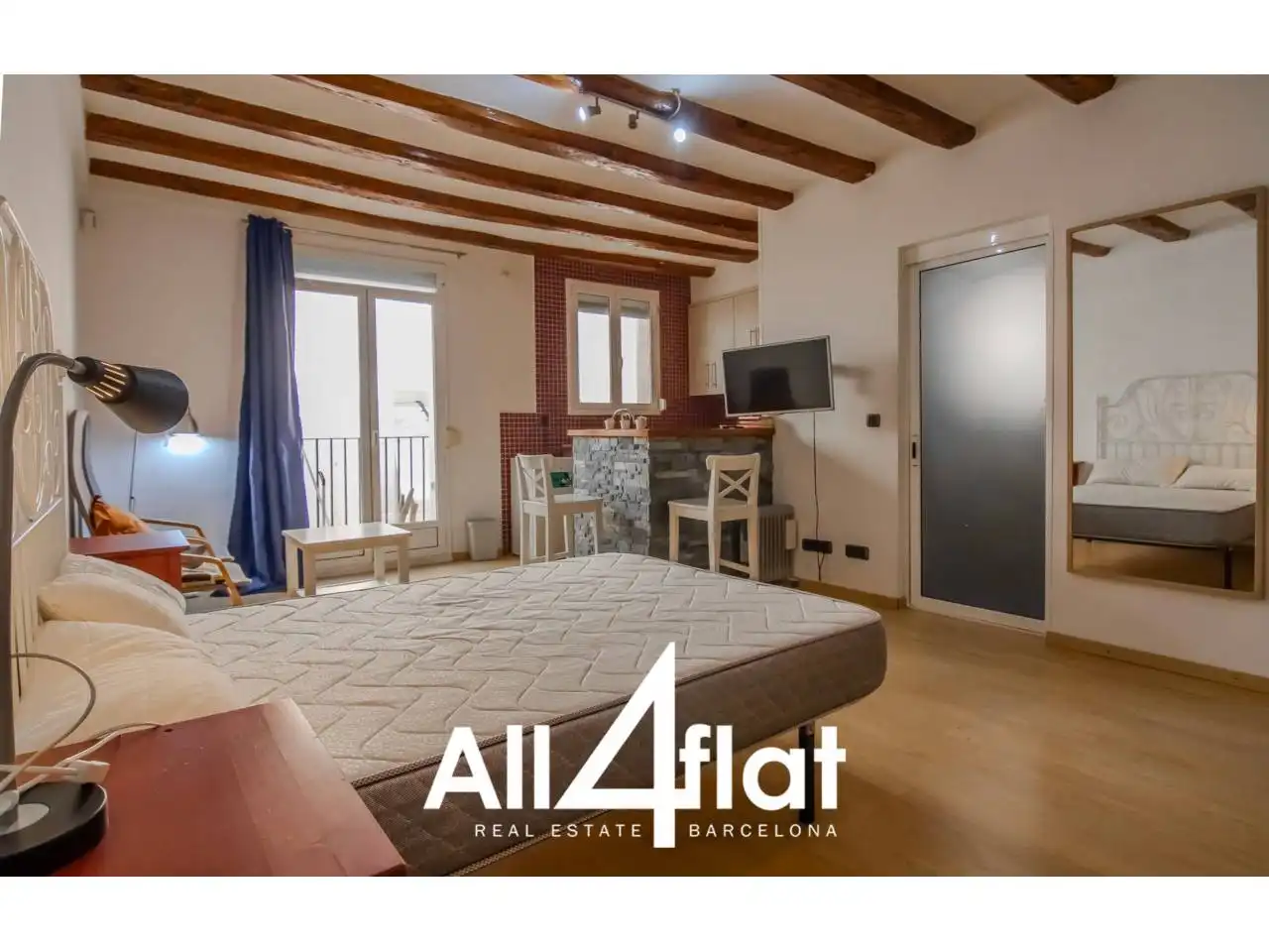 Bedroom of Flat for rent in Barcelona  with Heating, Parquet flooring and Furnished