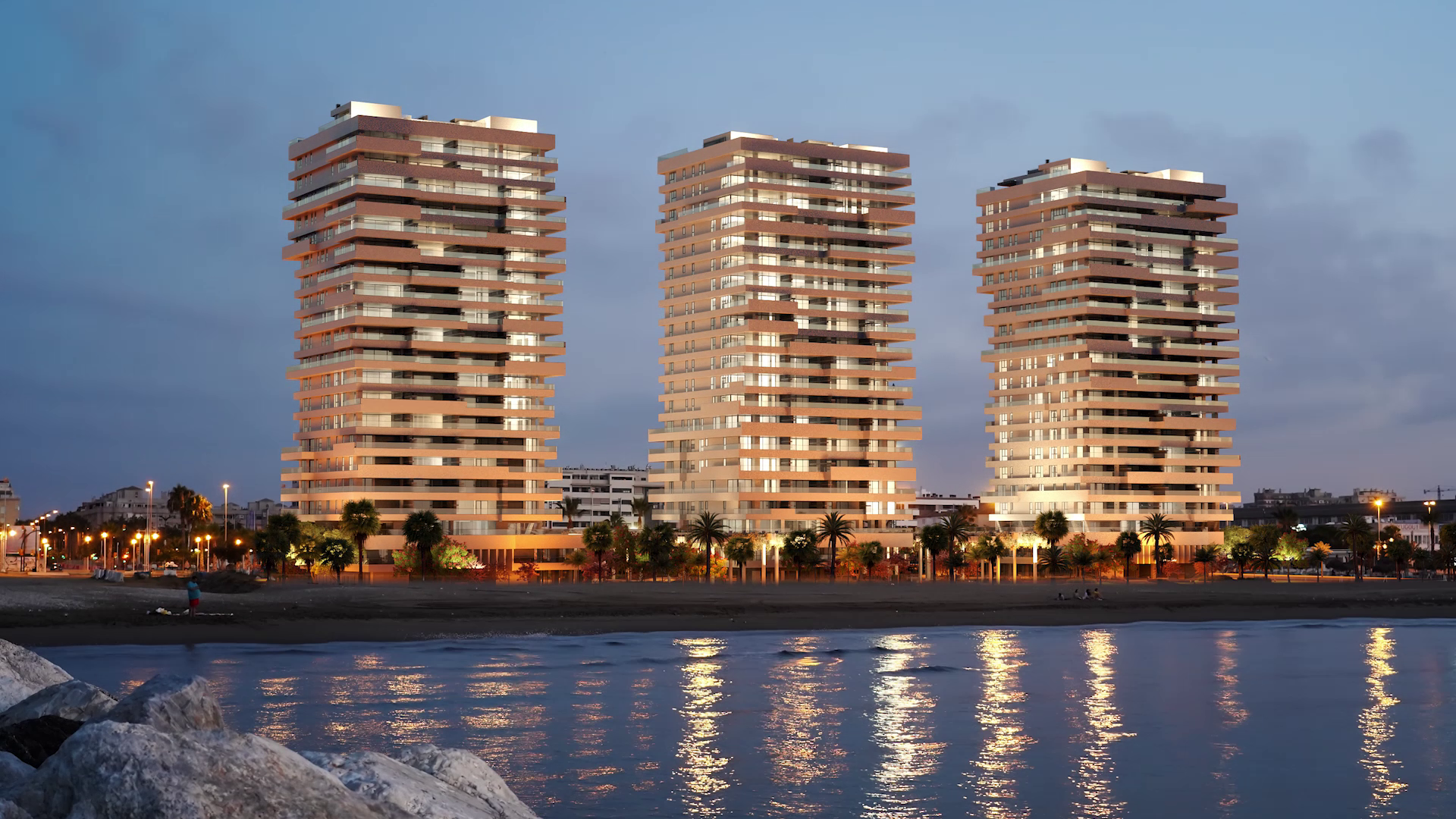 Exterior view of Apartment for sale in Málaga Capital  with Air Conditioner, Terrace and Swimming Pool