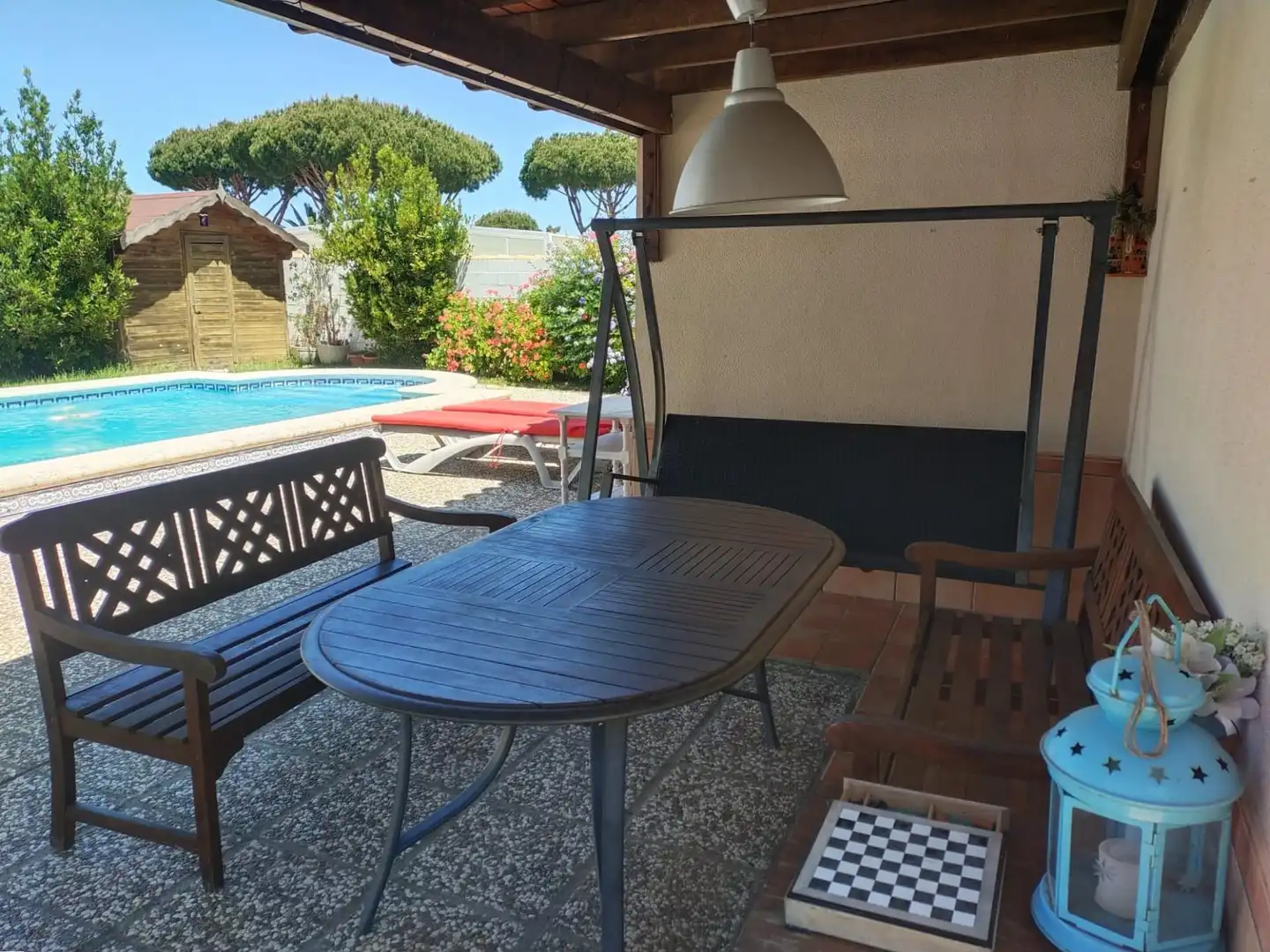 Jardí de Casa o xalet en venda en Chiclana de la Frontera amb Aire condicionat, Jardí privat i Piscina