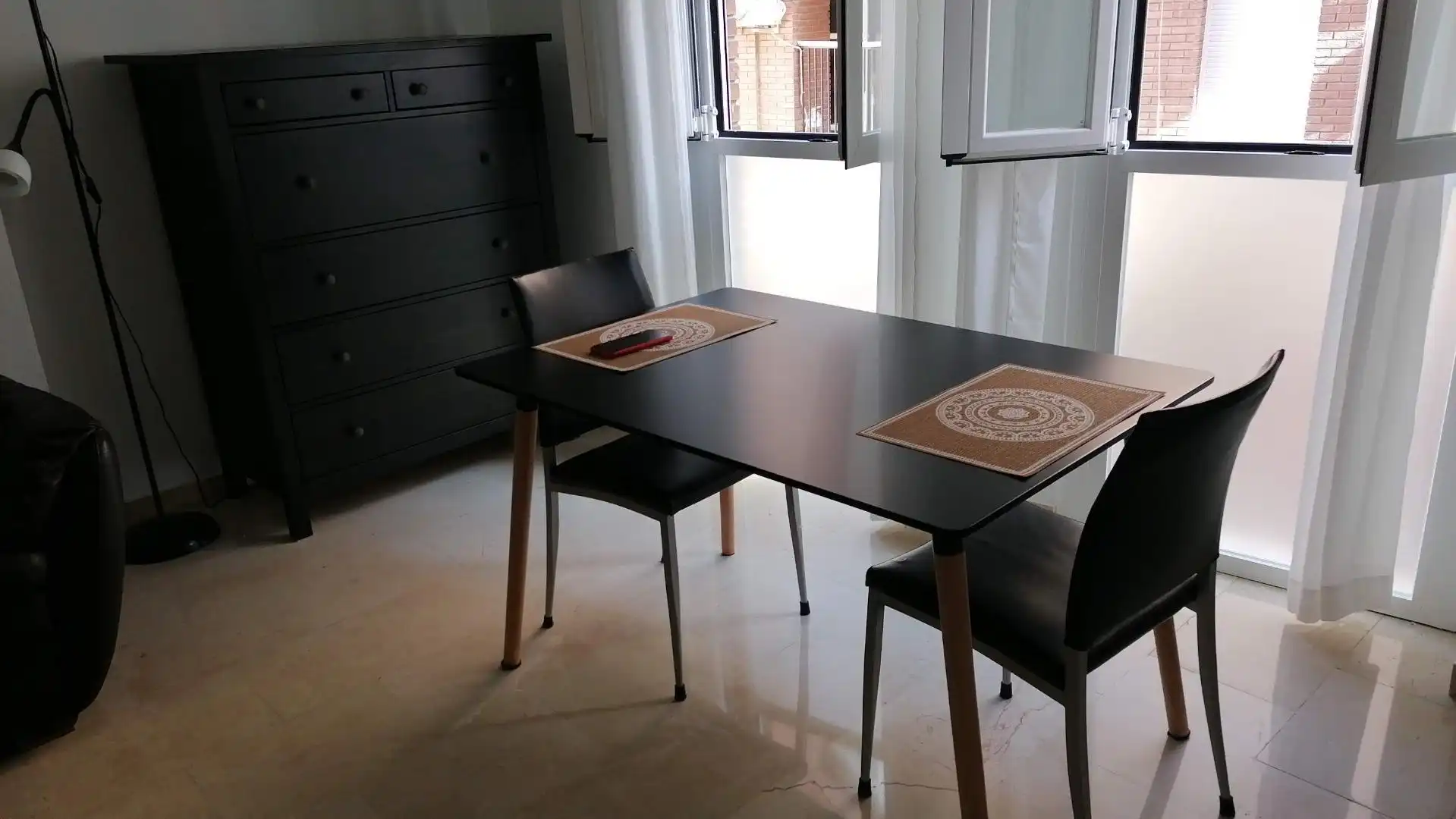 Menjador de Apartament de lloguer en Málaga amb Aire condicionat, Calefacció i Terrassa