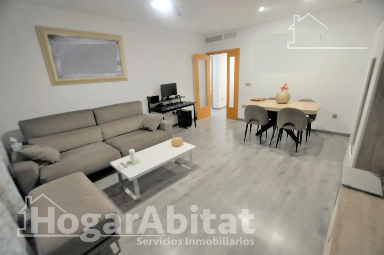 Living room of Attic for sale in Alcàsser  with Air Conditioner, Parquet flooring and Terrace