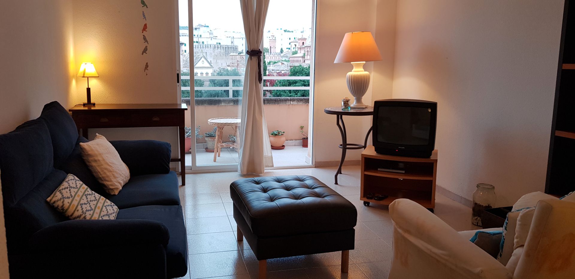 Living room of Flat for sale in  Palma de Mallorca  with Air Conditioner, Furnished and Balcony