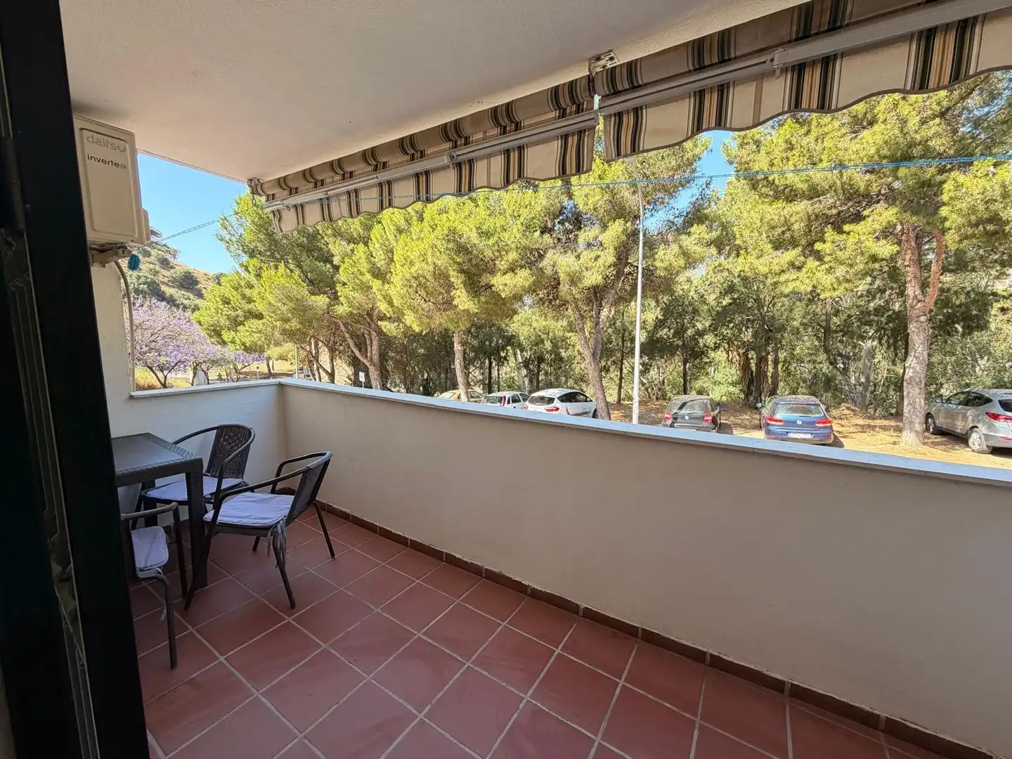 Terrace of Flat for rent in Benalmádena  with Air Conditioner, Heating and Private garden