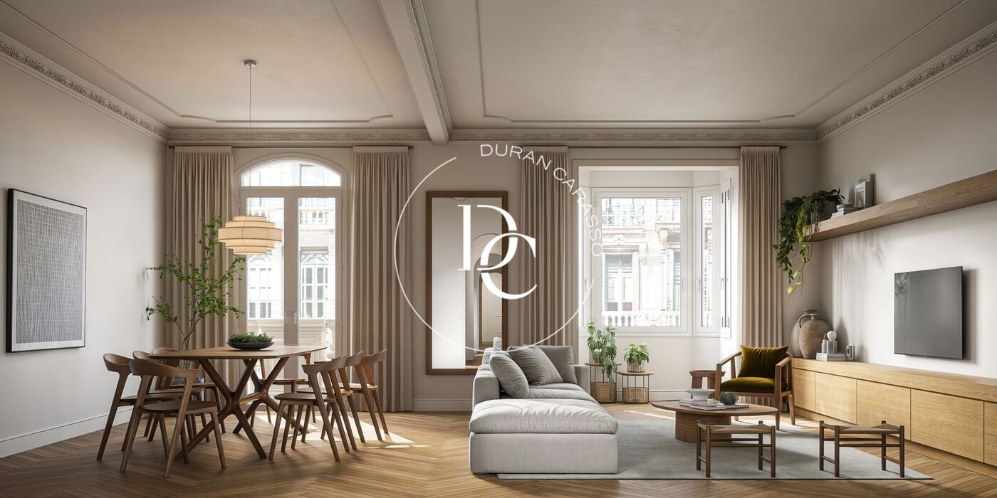 Living room of Flat for sale in  Barcelona Capital  with Air Conditioner, Heating and Terrace