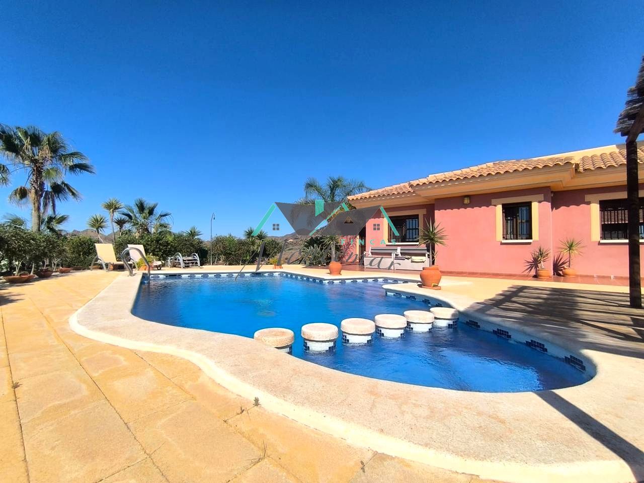 Exterior view of Country house for sale in Águilas  with Private garden, Terrace and Swimming Pool