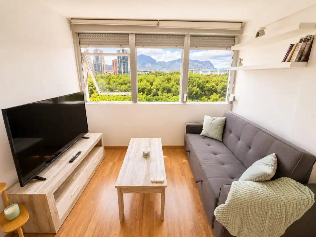 Sala de estar de Piso en venta en Benidorm con Aire acondicionado y Amueblado