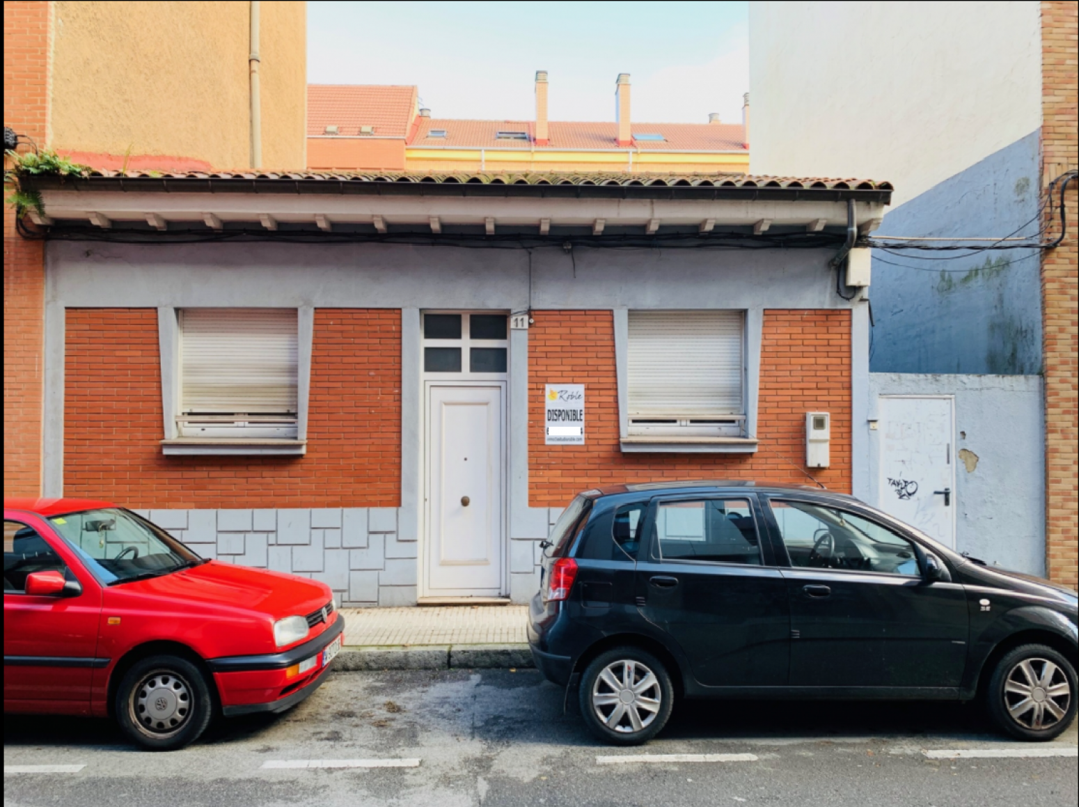 Vista exterior de Casa adosada en venda en Gijón 