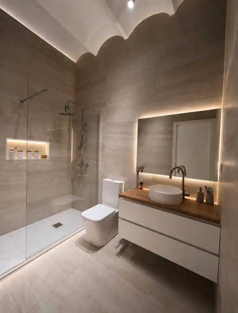 Bathroom of Duplexes for rent to own in Barcelona  with Air Conditioner, Private garden and Pets allowed
