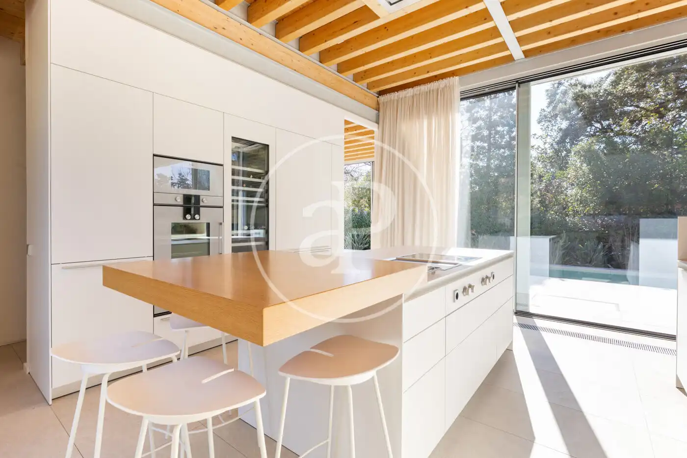 Kitchen of Houses for sale in Sant Cugat del Vallès  with Air Conditioner, Heating and Private garden