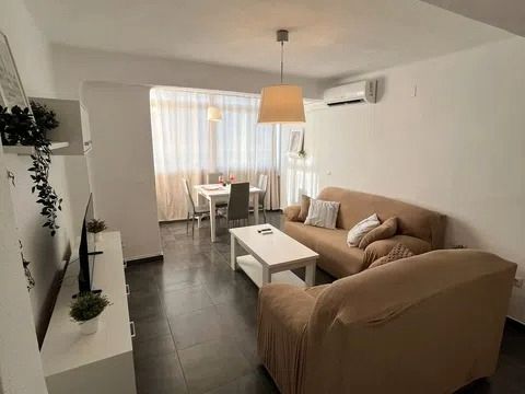 Sala de estar de Piso de alquiler en Málaga Capital con Aire acondicionado, Calefacción y Amueblado
