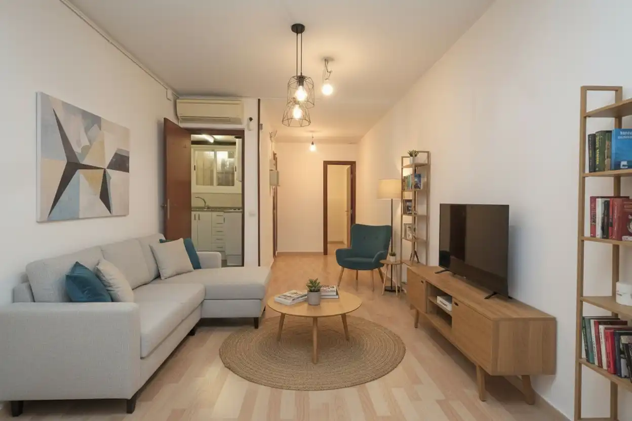 Sala de estar de Planta baja en venta en  Barcelona Capital con Terraza