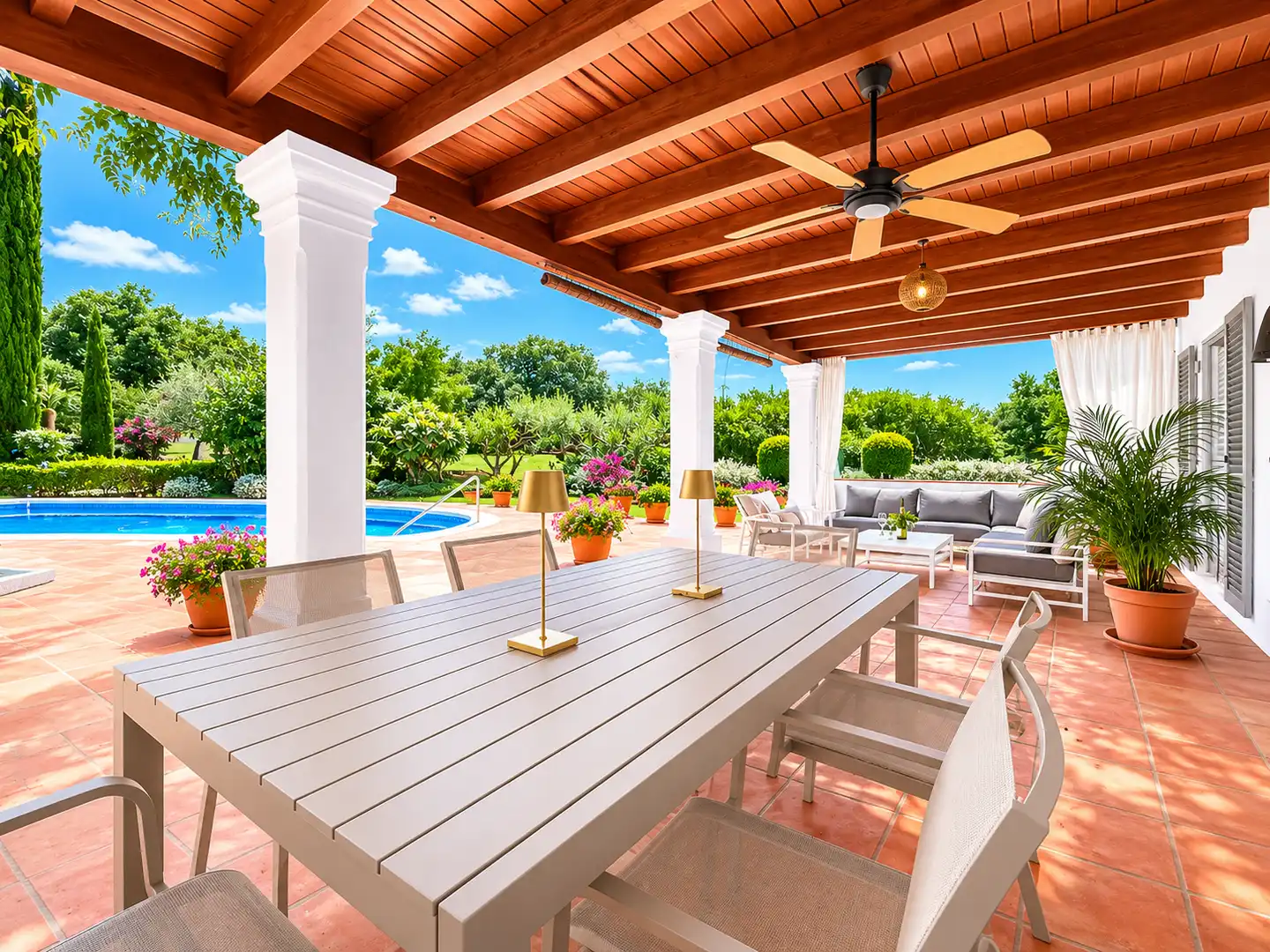 Terrassa de Casa o xalet en venda en Sotogrande amb Aire condicionat, Jardí privat i Terrassa