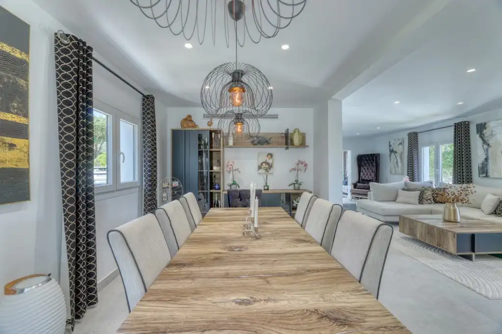 Dining room of Houses for sale in Calvià  with Private garden, Terrace and Swimming Pool