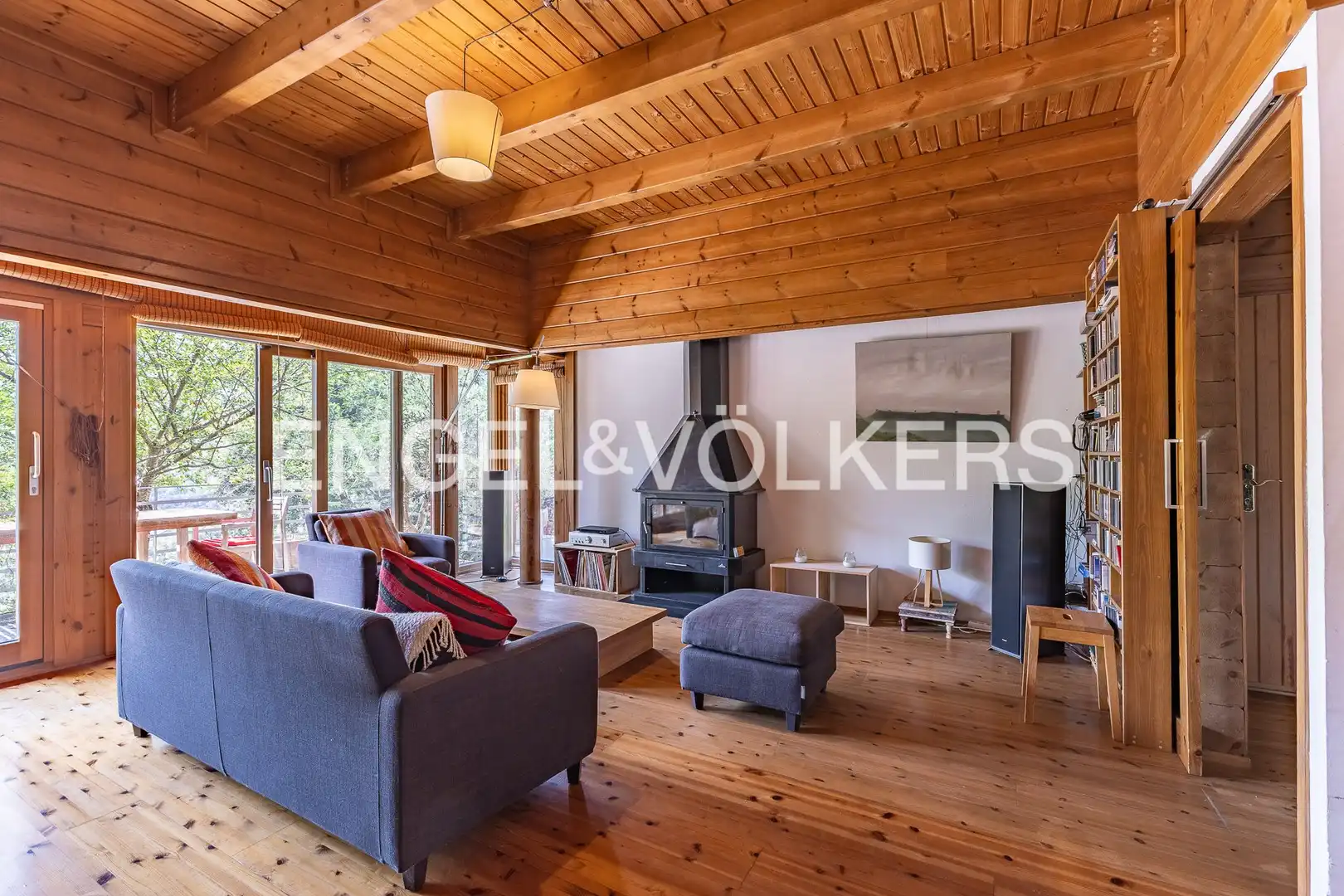 Sala de estar de Casa o chalet en venta en Barcelona con Calefacción, Jardín privado y Parquet