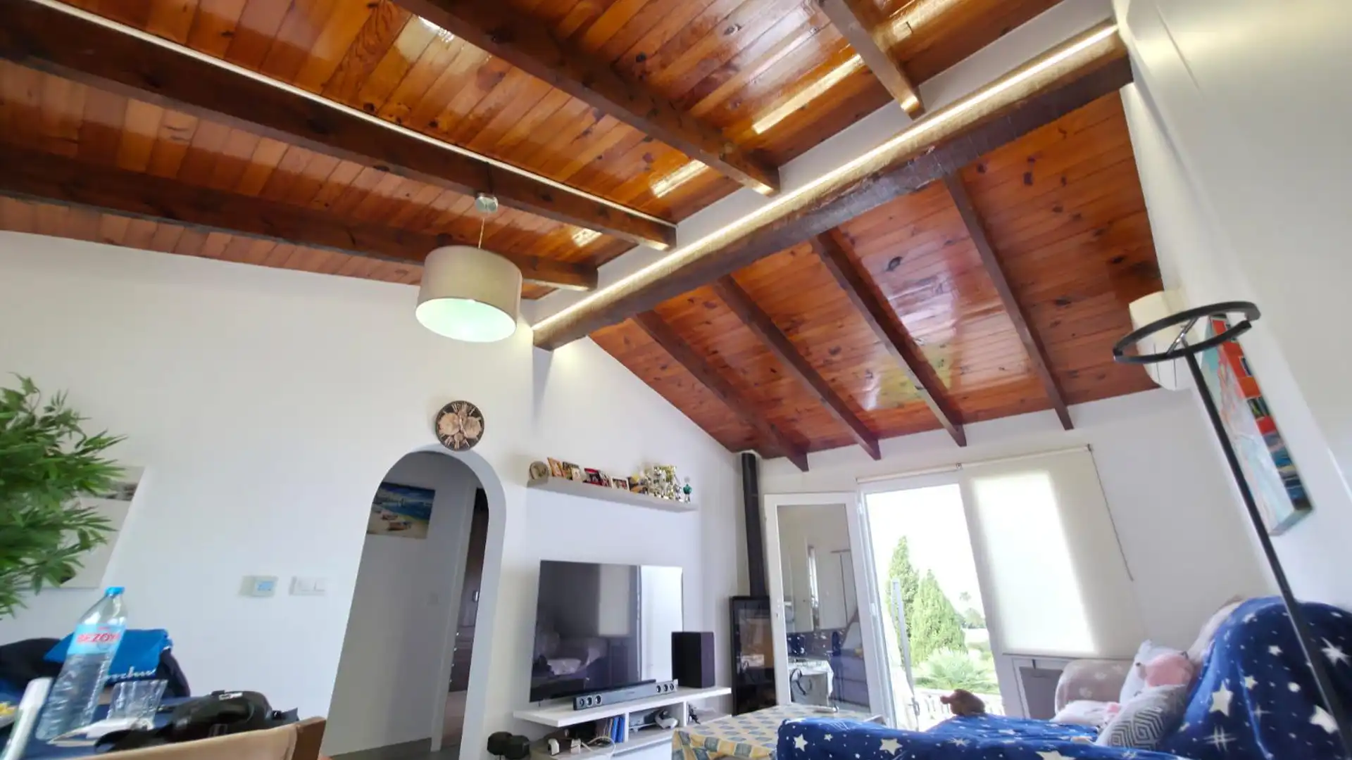 Sala de estar de Casa adosada en venta en Dénia con Aire acondicionado, Calefacción y Jardín privado