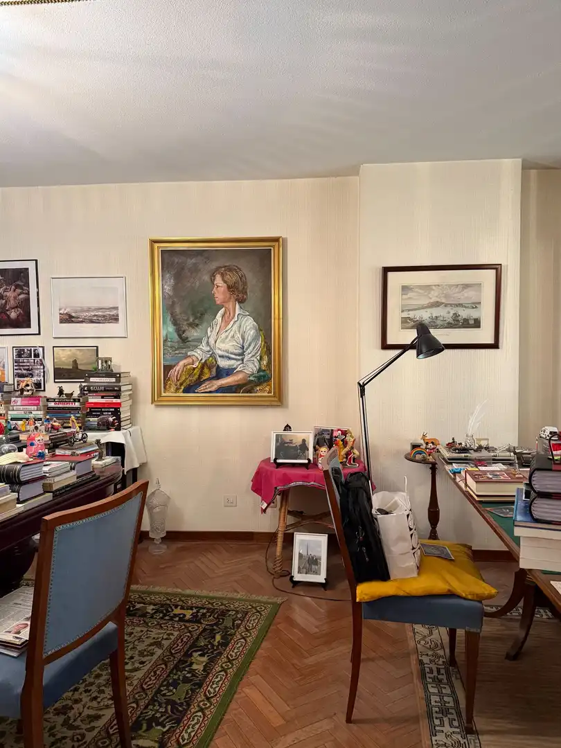 Sala d'estar de Pis en venda en A Coruña Capital  amb Calefacció, Terrassa i Moblat