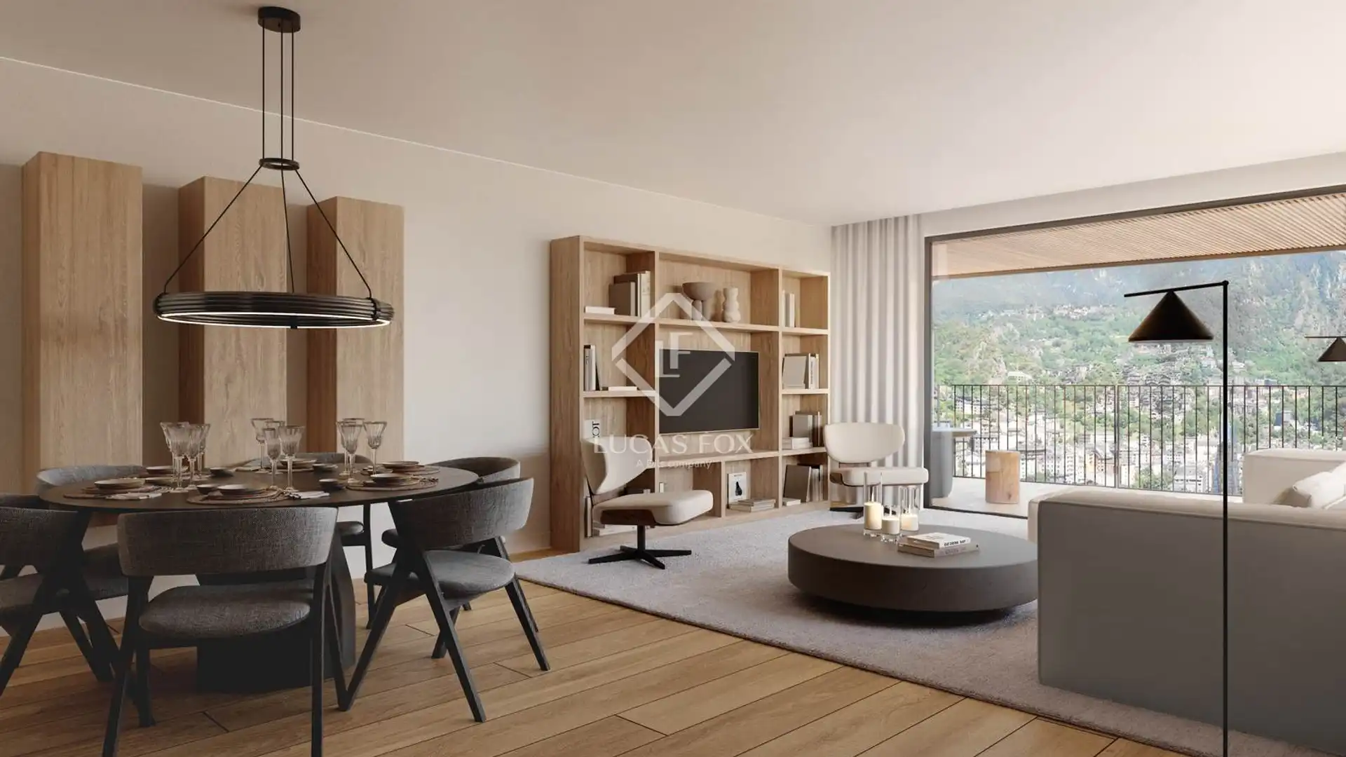 Wohnzimmer von Wohnung zum Verkauf in Escaldes – Engordany mit Heizung, Parkett und Terrasse