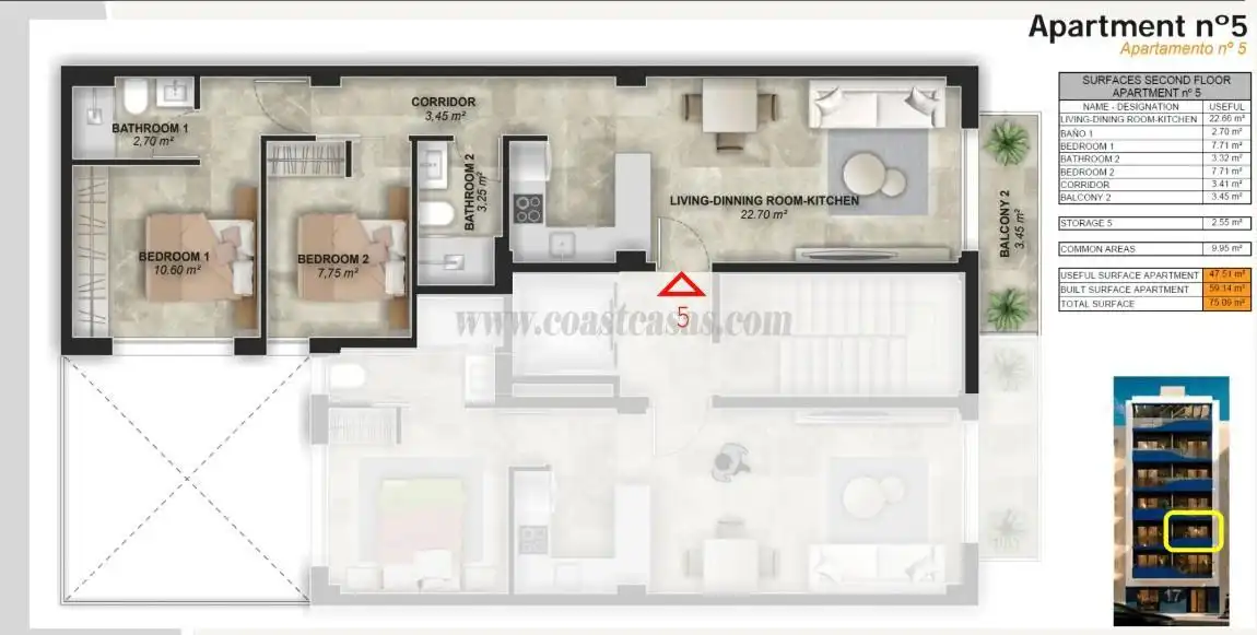 Apartamento con piscina en venta en Playa del Acequión, Náufragos y Rocío del Mar, imagen 30