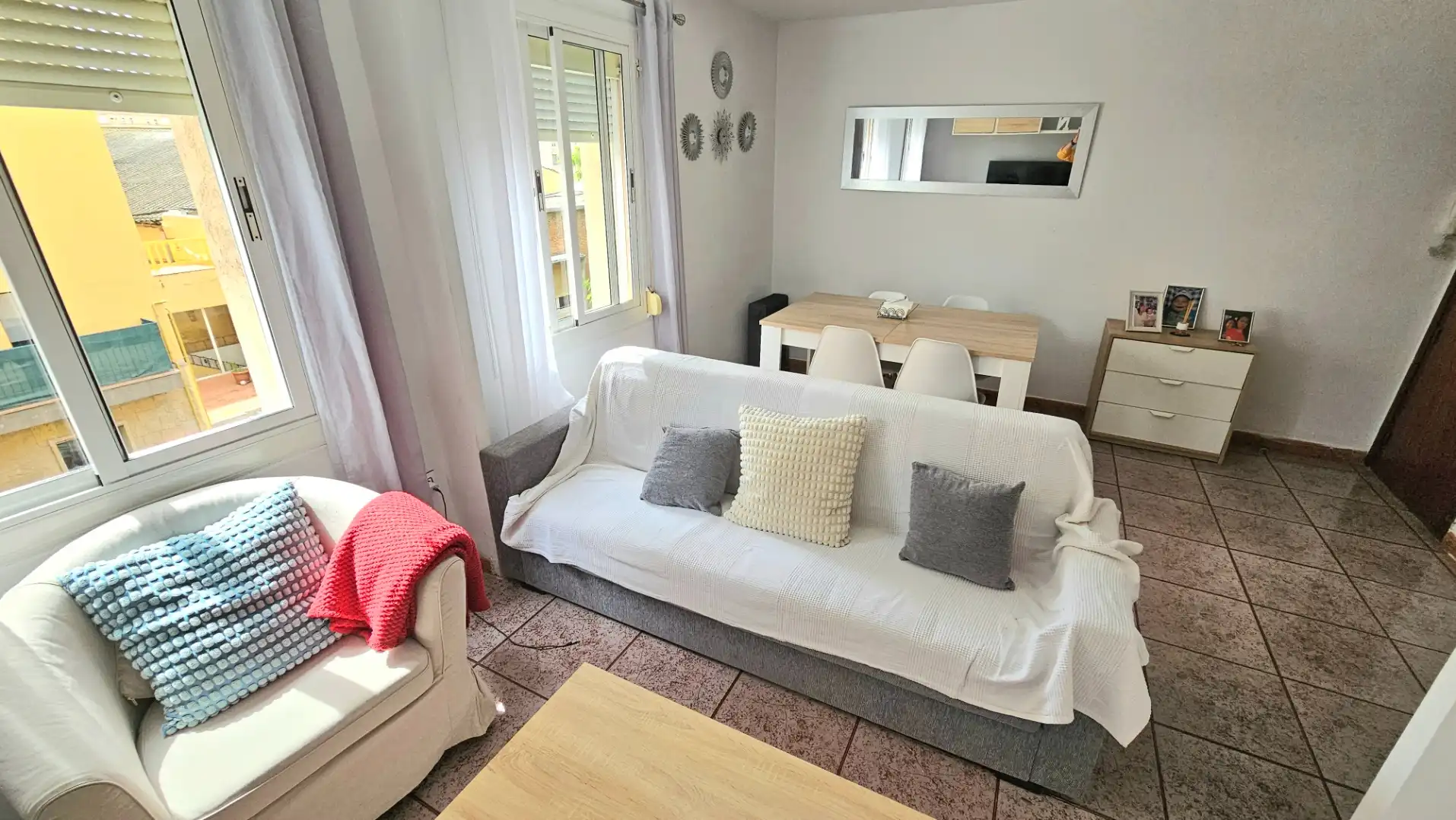 Living room of Flat for sale in Sabadell  with Heating and Furnished
