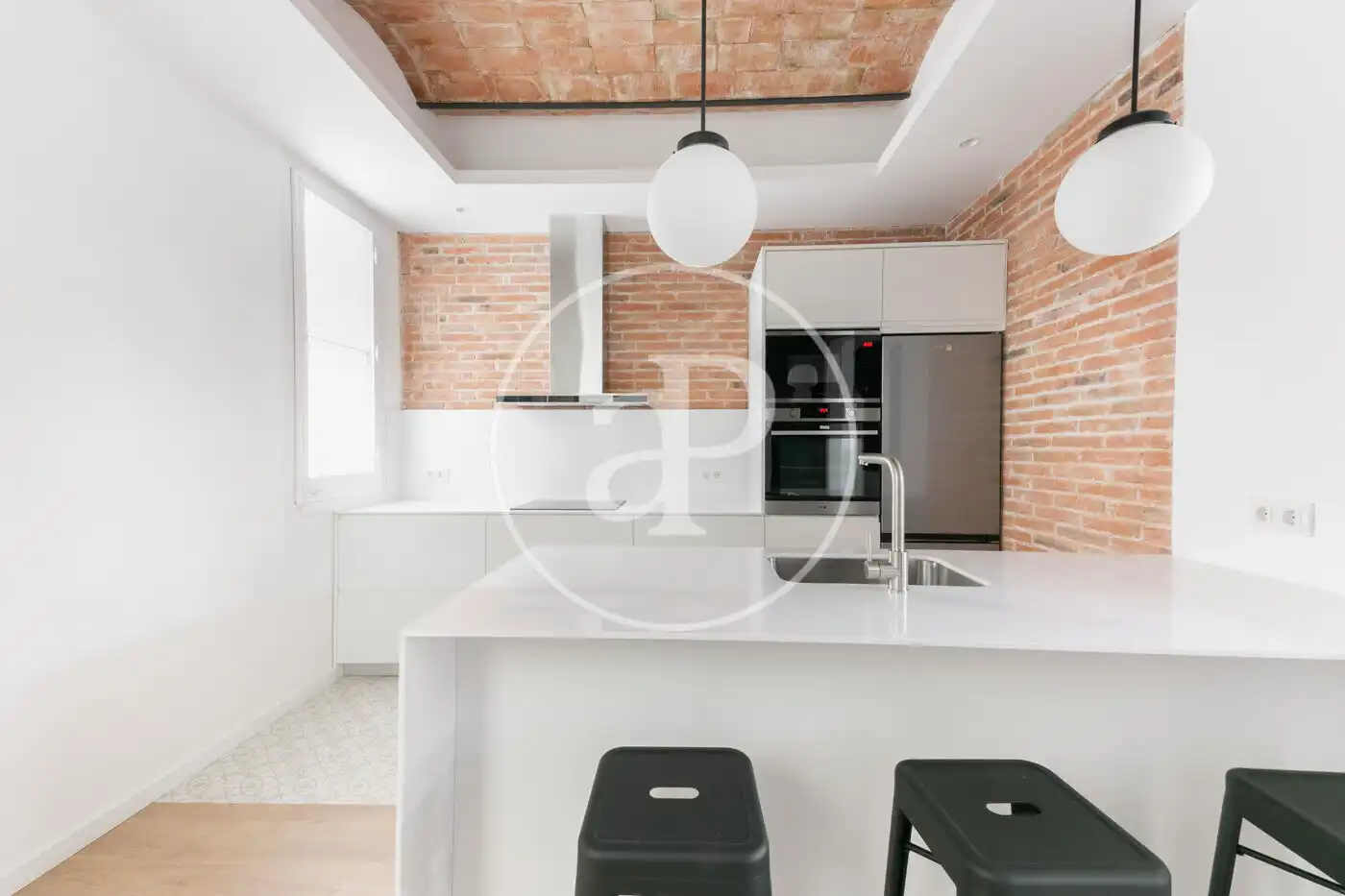 Cocina de Piso de alquiler en Barcelona con Aire acondicionado, Calefacción y Amueblado
