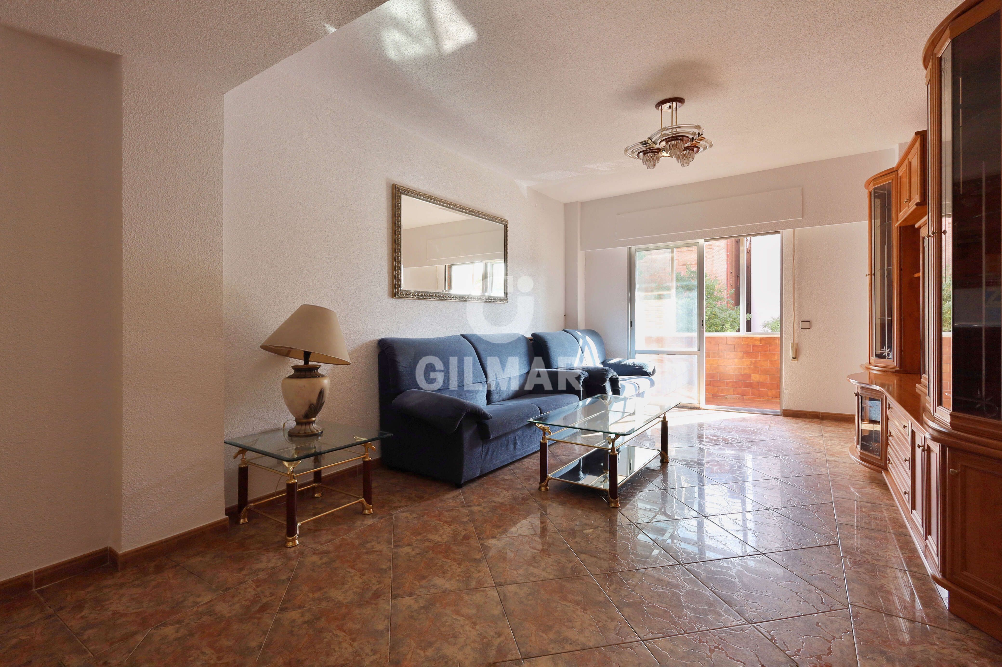 Living room of Flat for sale in  Madrid Capital  with Heating, Furnished and Balcony