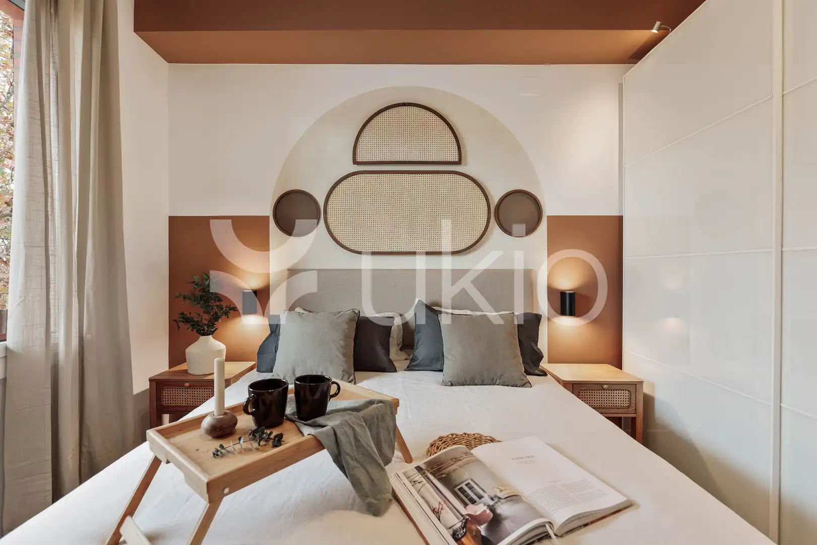 Dormitori de Apartament de lloguer en Barcelona amb Aire condicionat, Calefacció i Terrassa