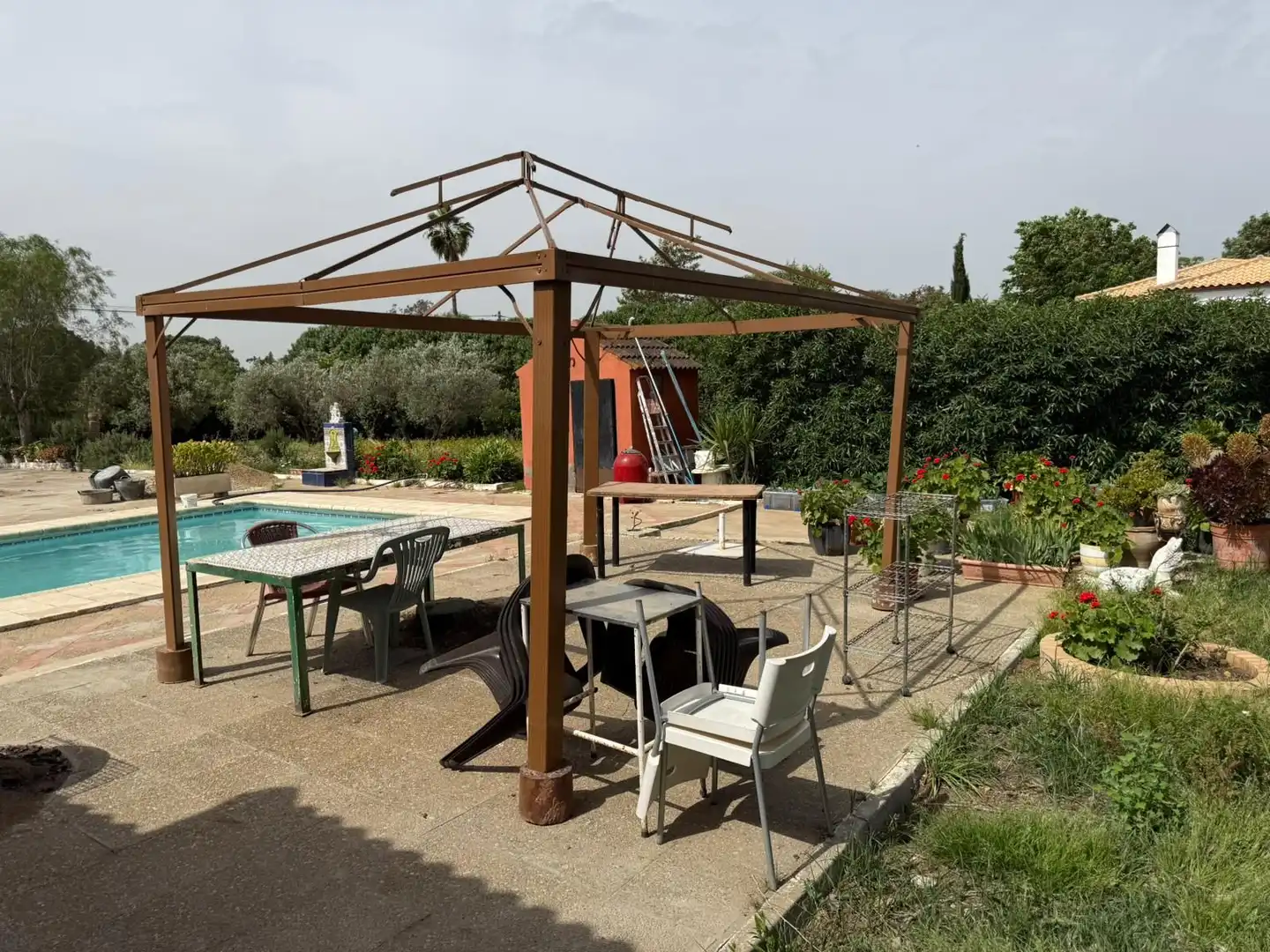 Terraza de Casa o chalet en venta en Carmona con Jardín privado, Terraza y Piscina