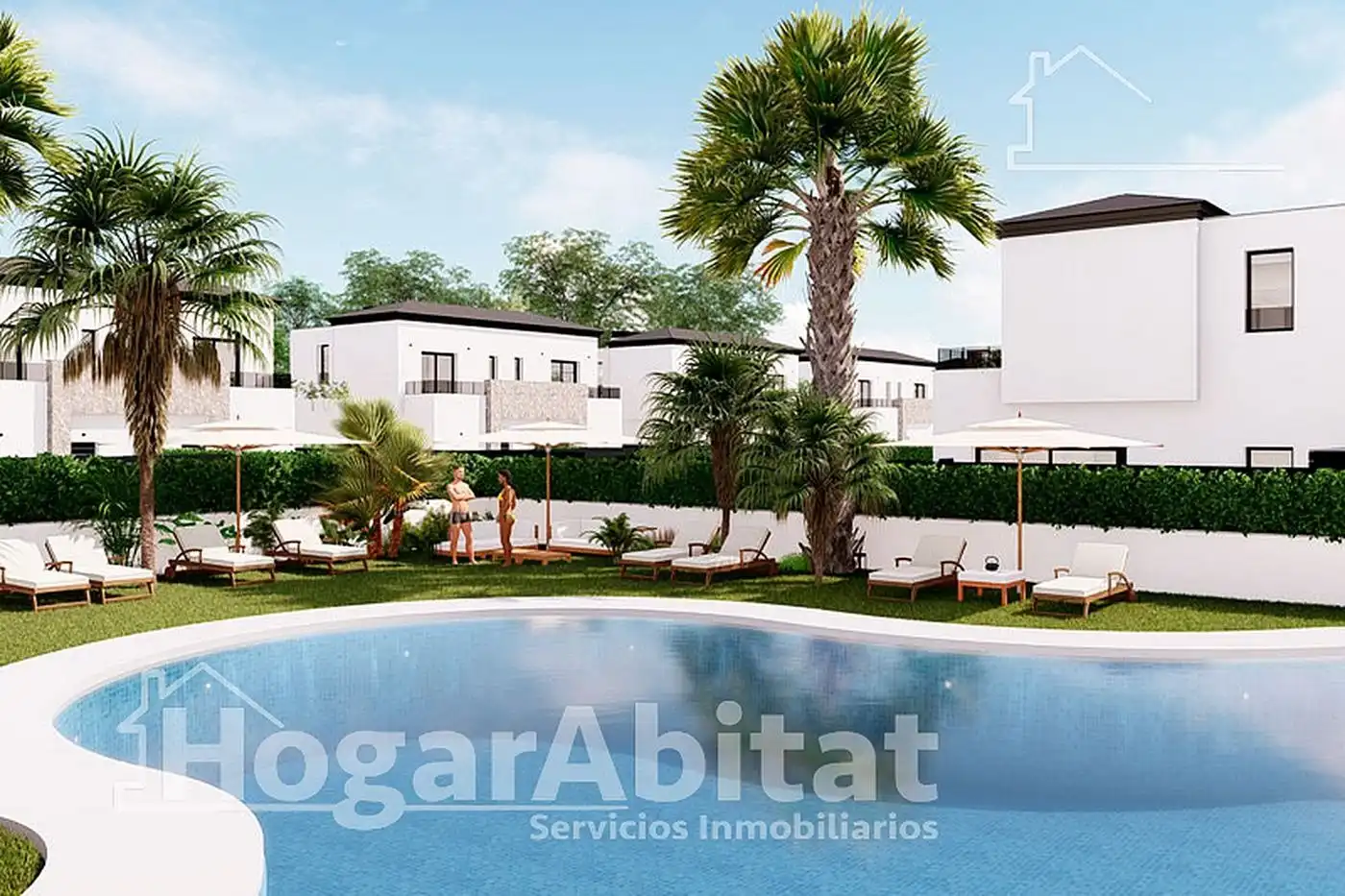 Jardín de Casa adosada en venta en Santa Pola con Aire acondicionado, Terraza y Piscina comunitaria