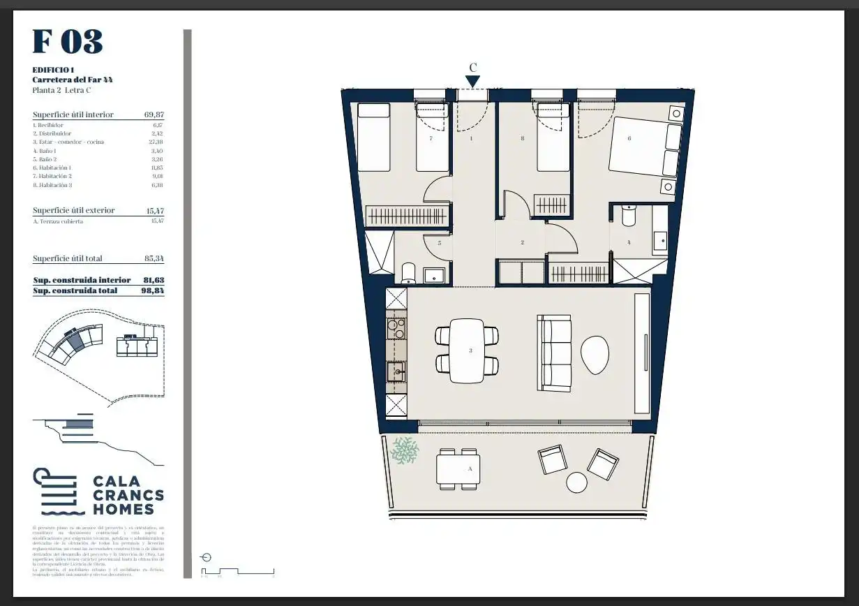 Apartment with terrace for sale in Pla de Maset - Cap de Salou, imagen 13
