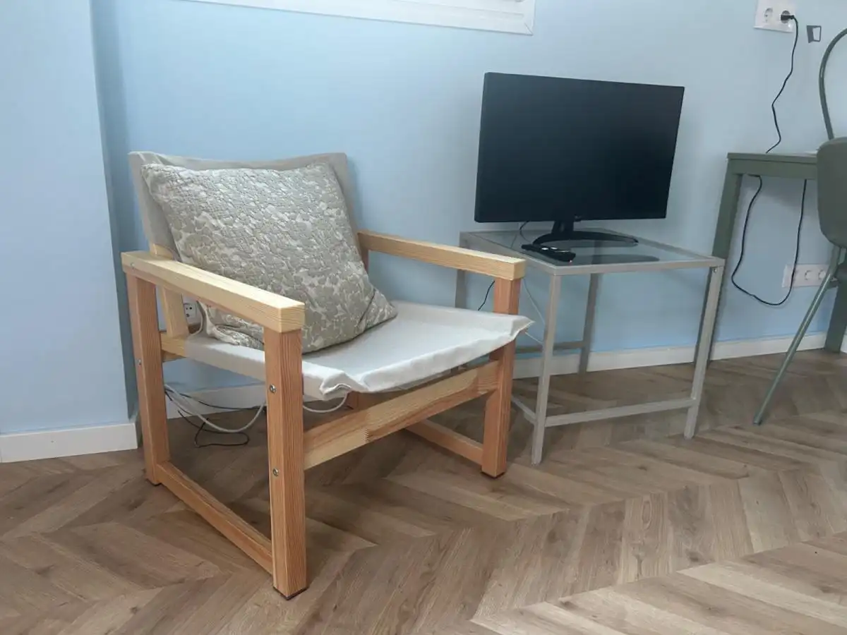 Sala d'estar de Apartament de lloguer en Valencia amb Aire condicionat, Moblat i Forn