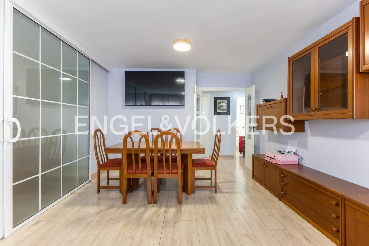 Dining room of Flat for rent in Valencia  with Air Conditioner and Heating