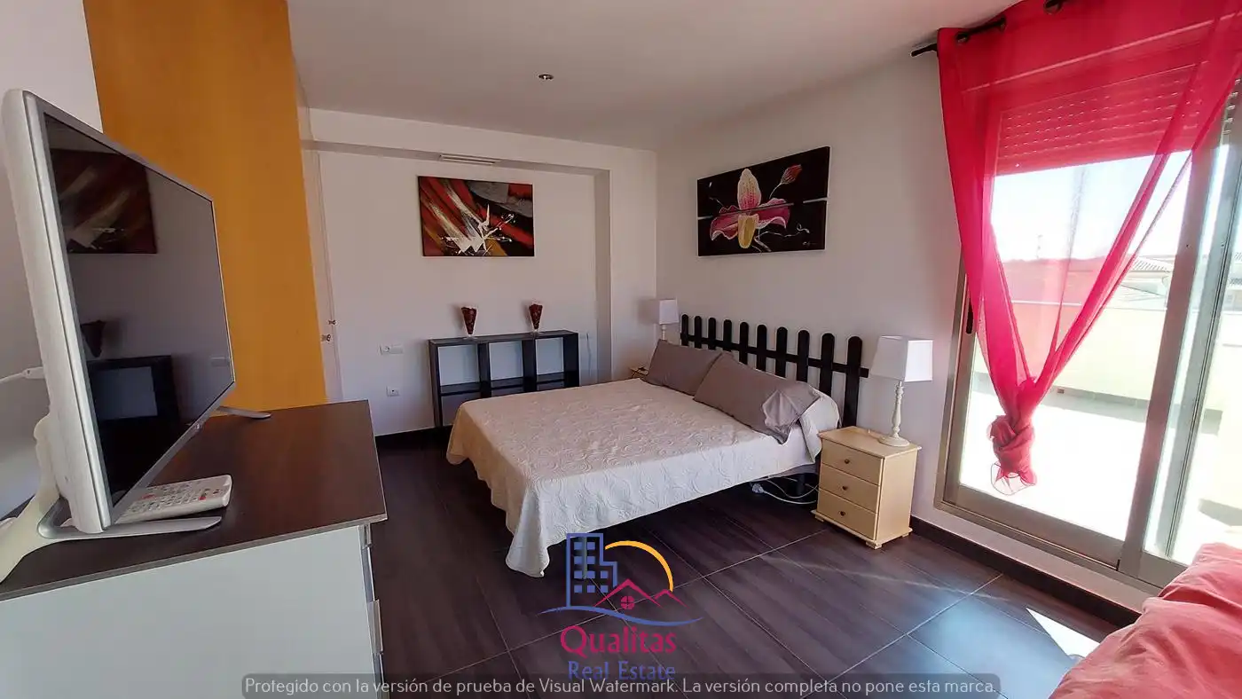 Habitación de Casa adosada de alquiler en Oliva con Aire acondicionado, Calefacción y Terraza
