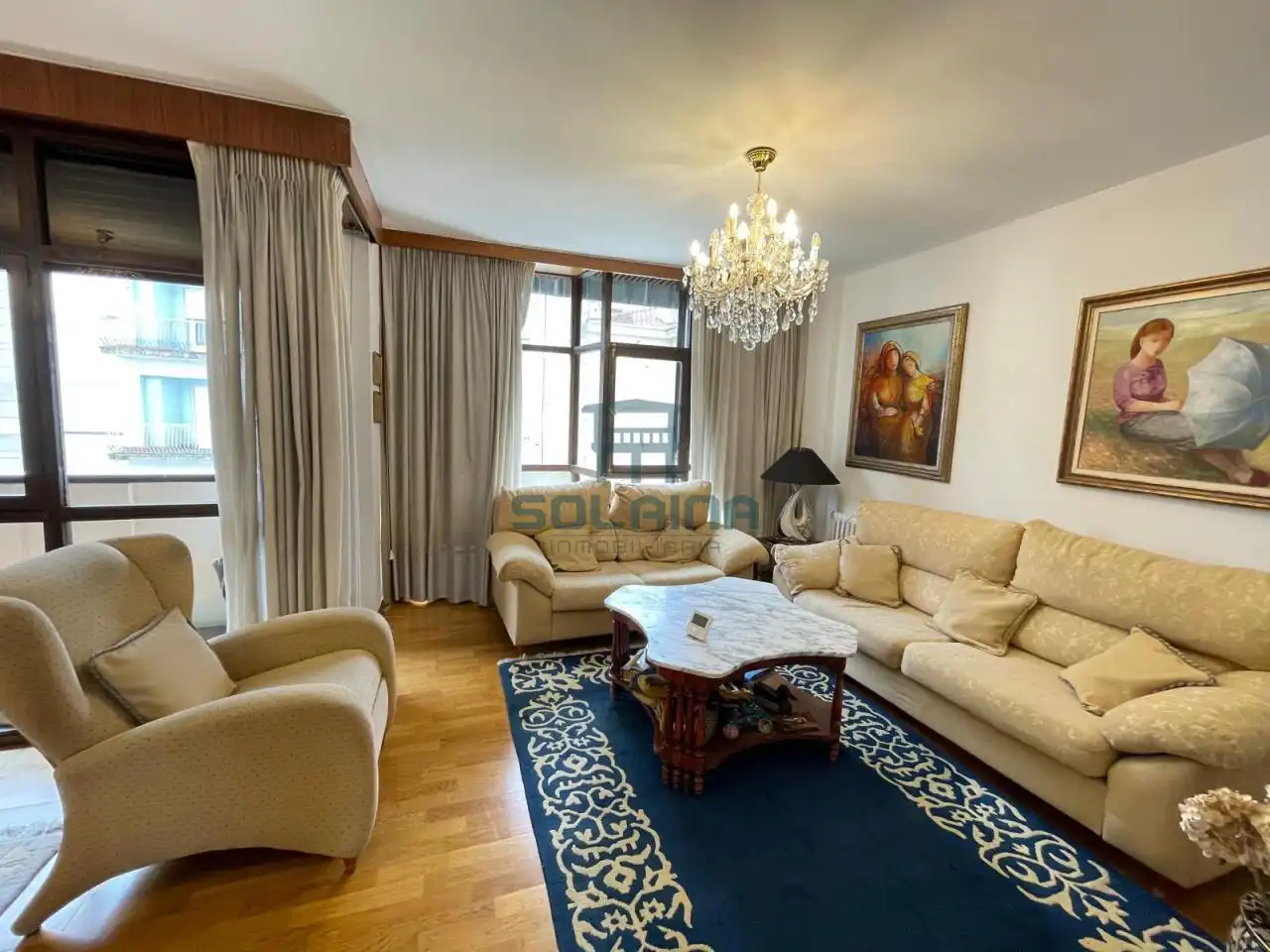 Wohnzimmer von Wohnung zum Verkauf in Ourense Capital  mit Heizung, Parkett und Abstellraum