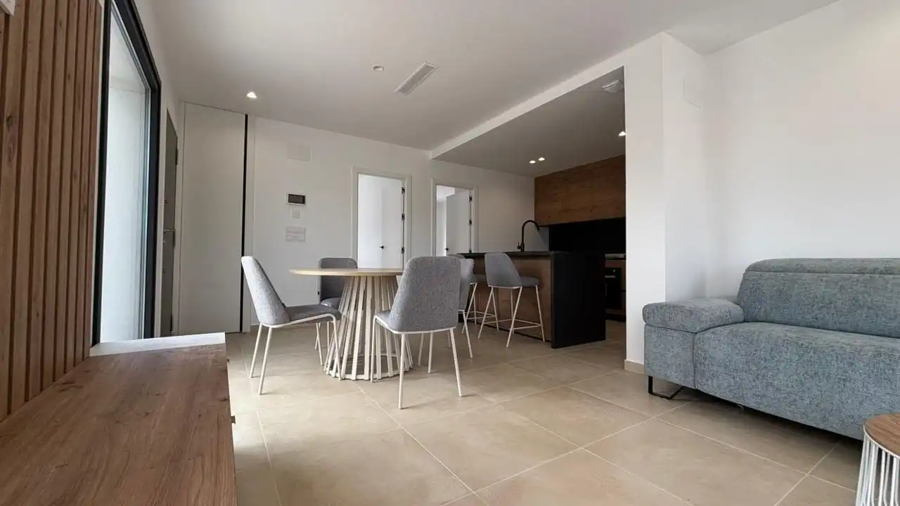 Comedor de Casa o chalet de alquiler en Finestrat con Aire acondicionado, Jardín privado y Piscina