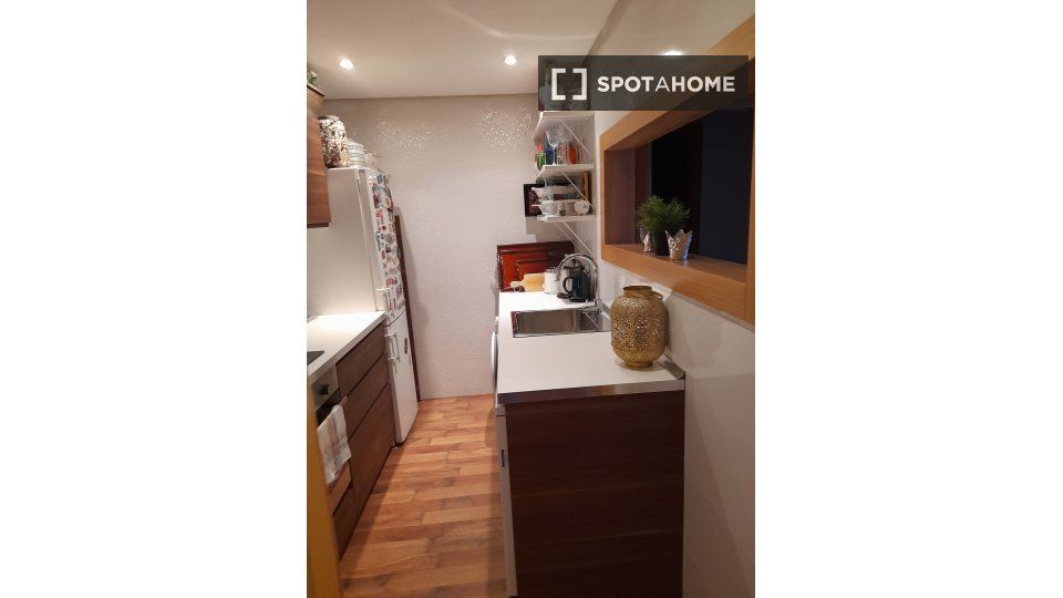 Kitchen of Flat to rent in  Madrid Capital  with Air Conditioner, Heating and Furnished