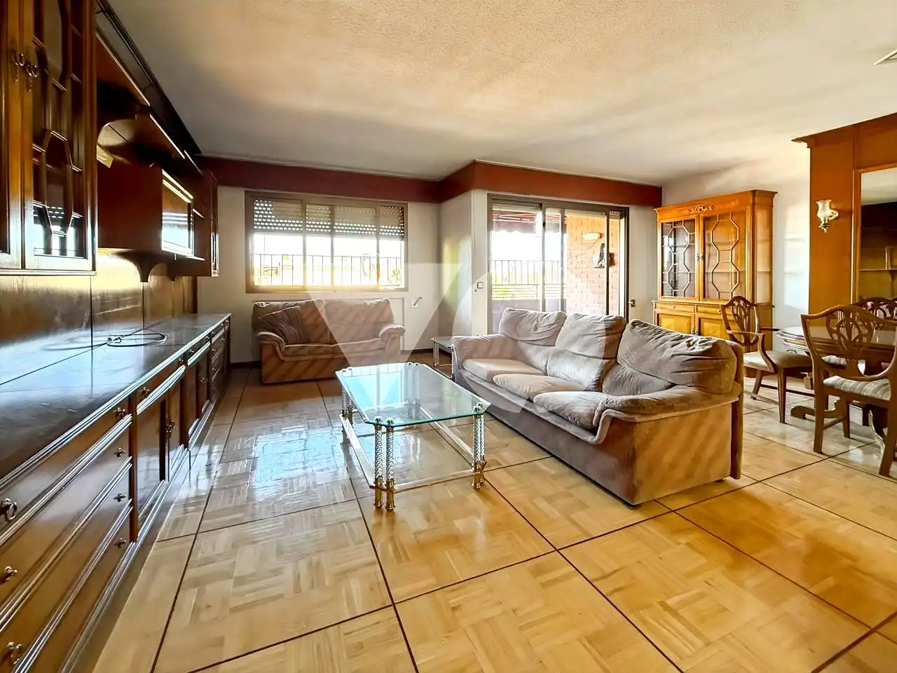 Sala de estar de Piso de alquiler en  Madrid Capital con Aire acondicionado, Calefacción y Terraza