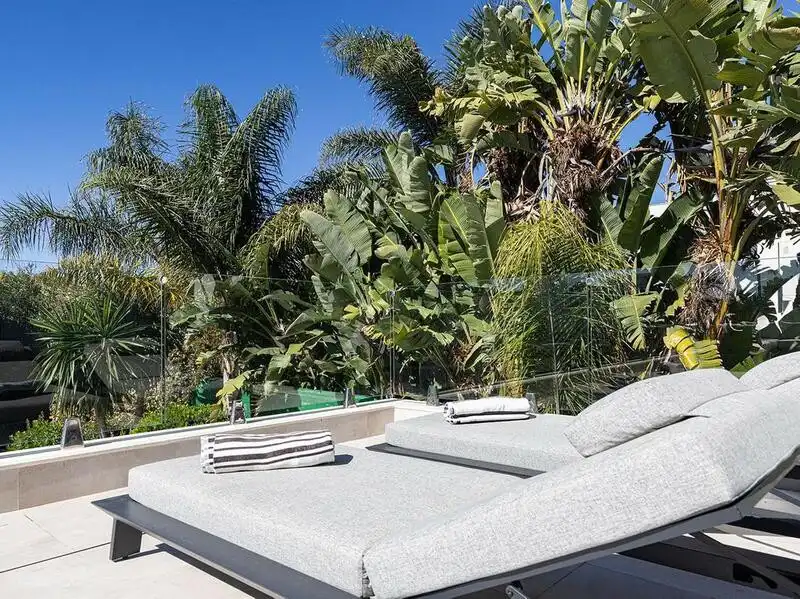 Terrasse von Haus oder Chalet zur Miete in Marbella mit Klimaanlage, Privatgarten und Terrasse