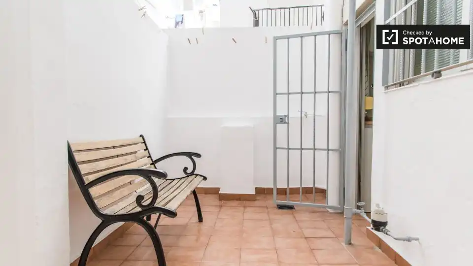 Balcony of Flat for rent in Valencia  with Air Conditioner, Heating and Furnished
