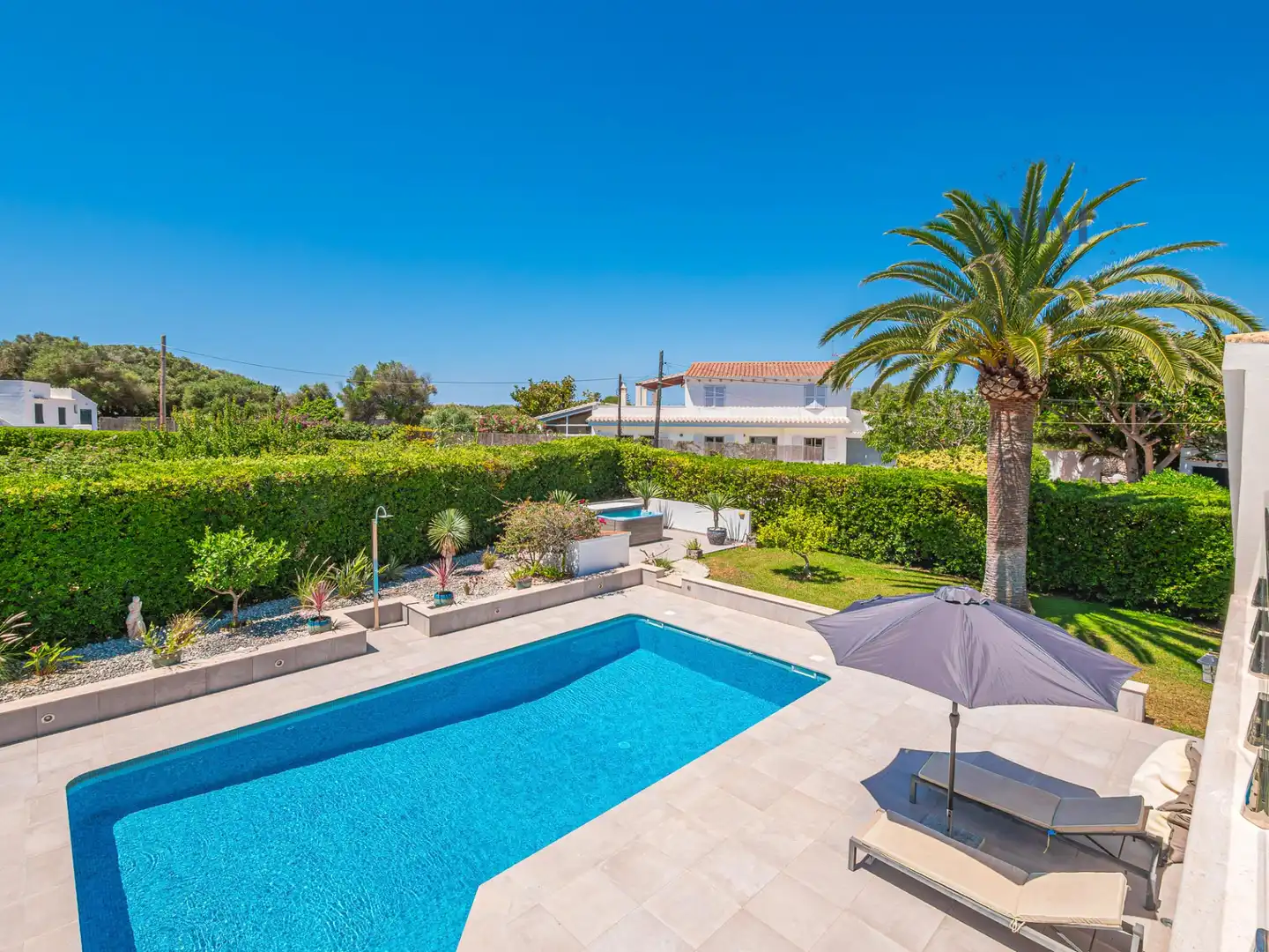 Swimming pool of Houses for sale in Es Castell  with Air Conditioner, Private garden and Terrace