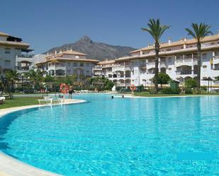 Exterior view of Planta baja to rent in Marbella  with Air Conditioner, Terrace and Swimming Pool